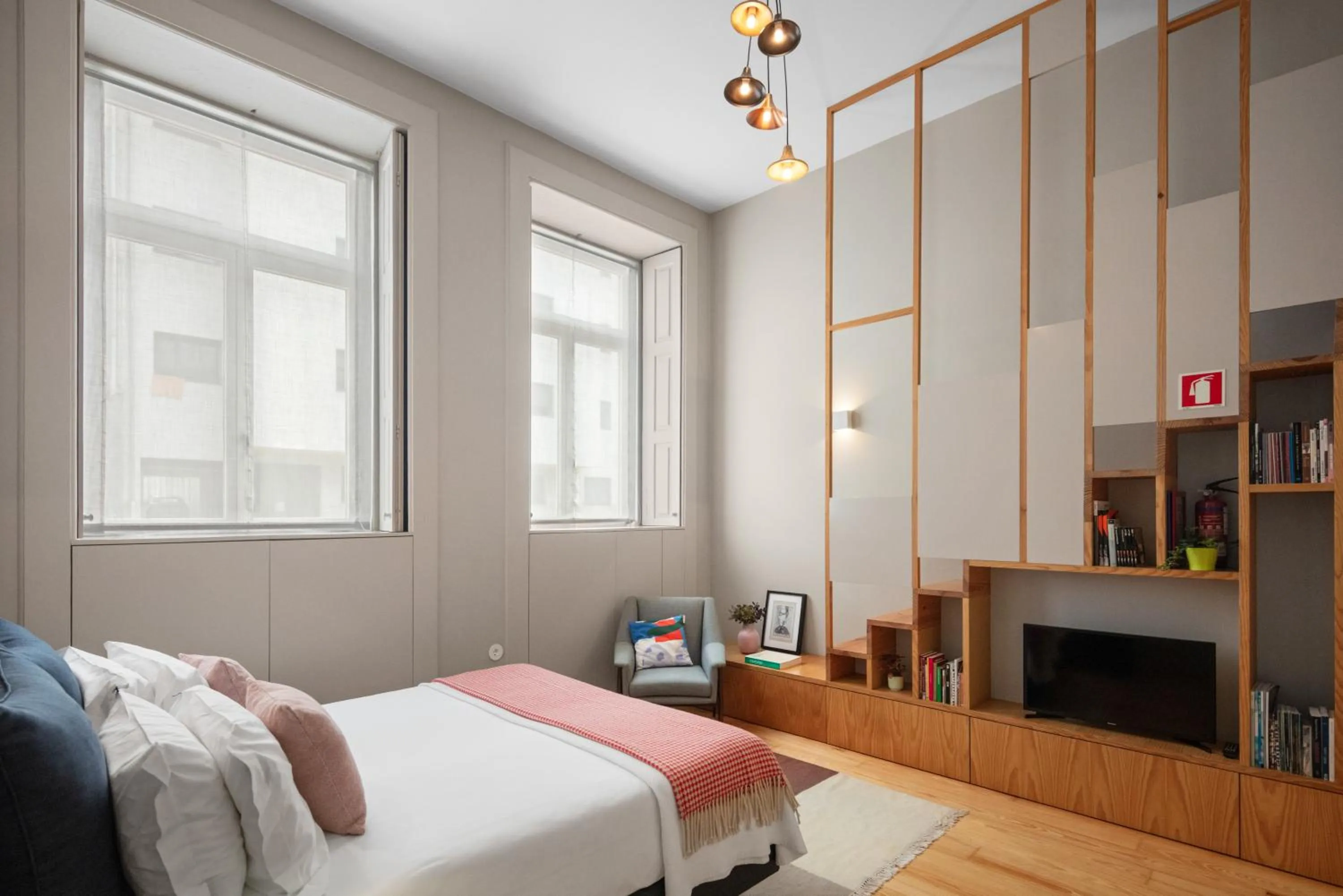 TV and multimedia, Bed in Baumhaus Serviced Living - Art & Design Apartments