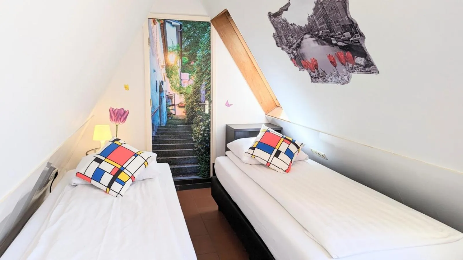 Bed in The Amsterdam Hotel Apartment in the Center