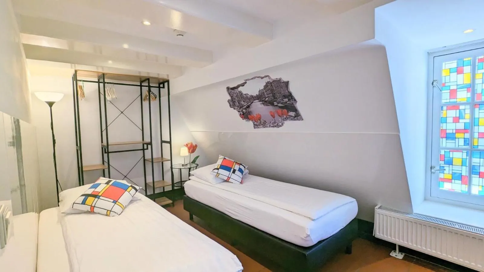 Bed in The Amsterdam Hotel Apartment in the Center