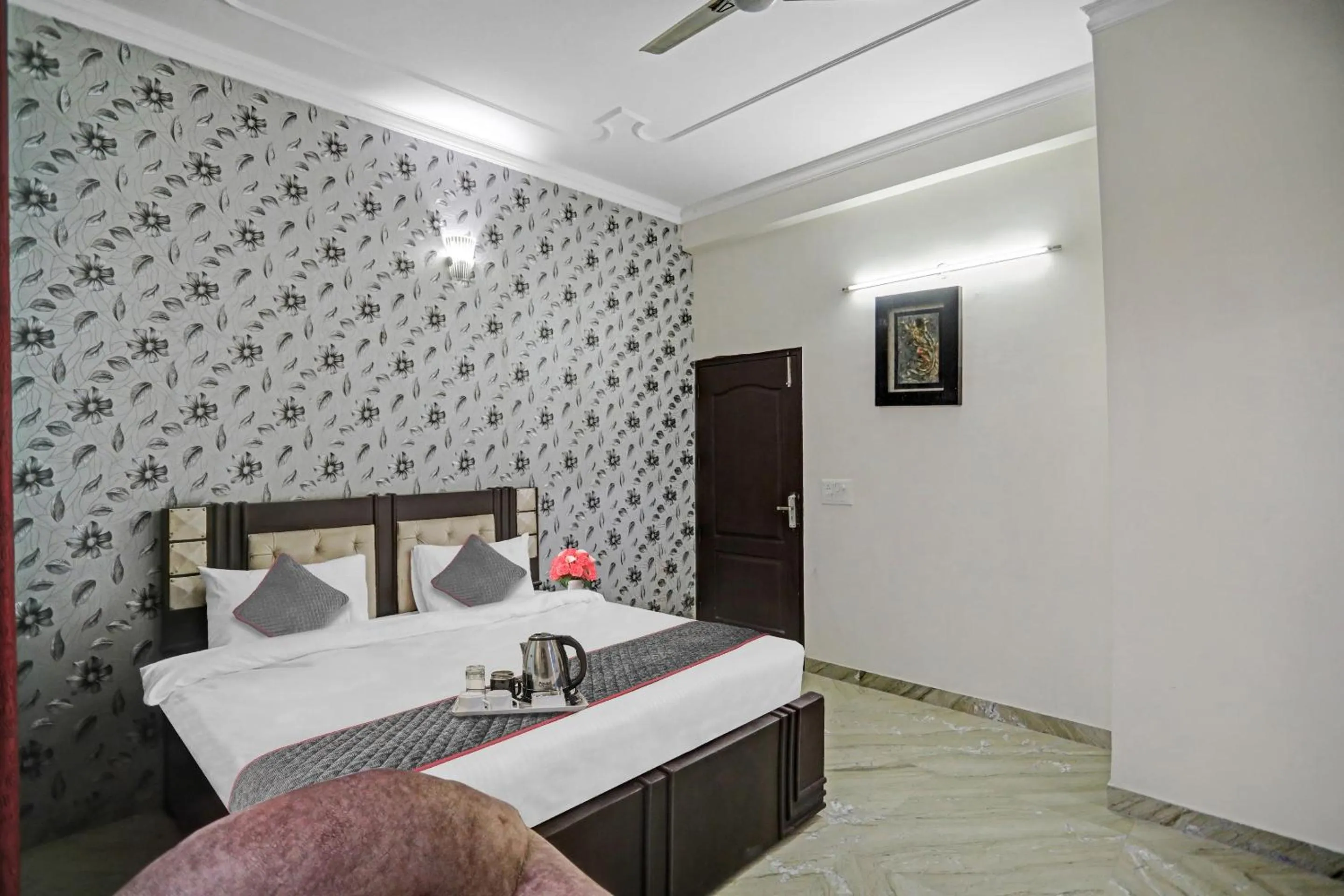 Bedroom, Bed in Townhouse The Premier View Near ISKCON Temple Noida