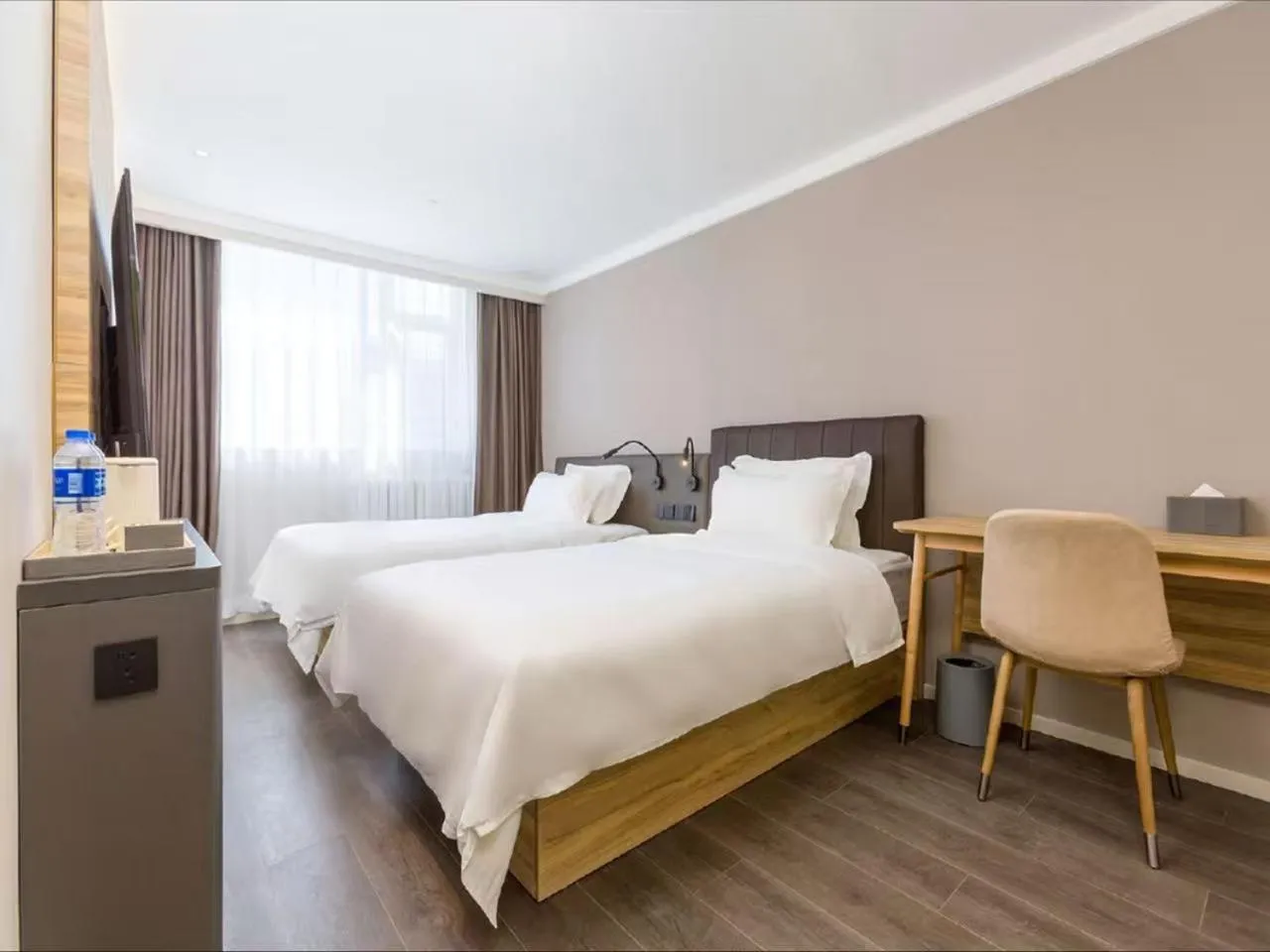 Bed in Hanting Hotel Beijing Wudaokou Tsinghua Park