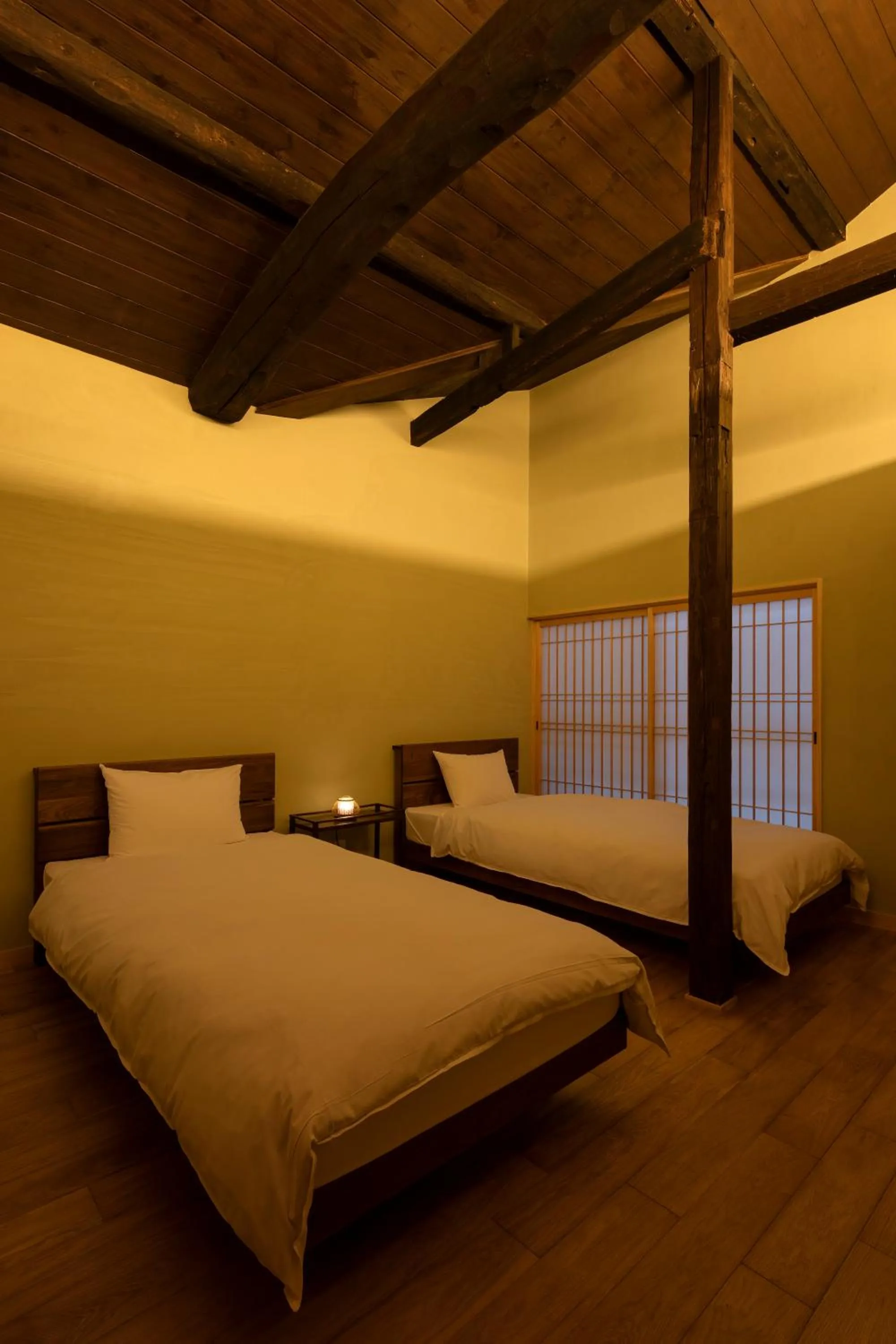 Bedroom, Bed in Tsukikusa an Machiya House