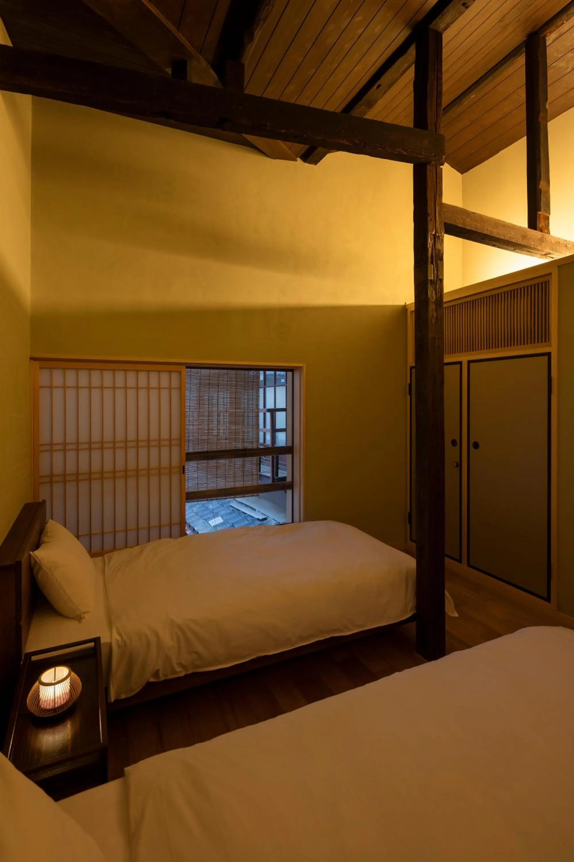 Bedroom, Bed in Tsukikusa an Machiya House