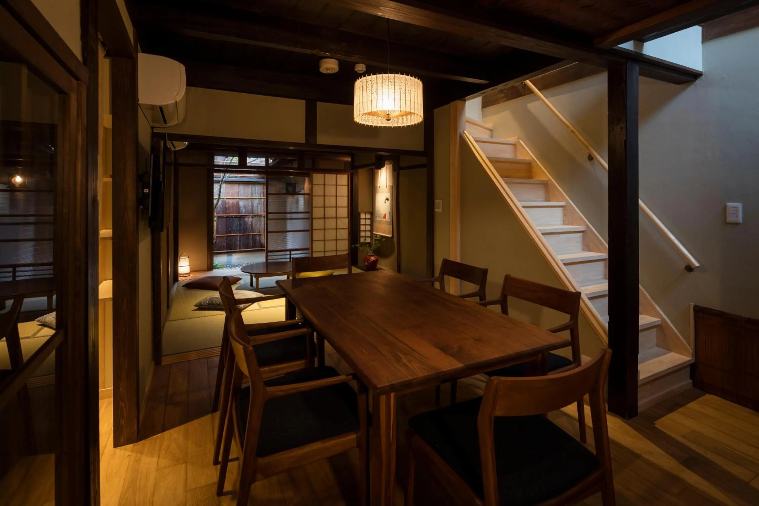 Dining area in Tsukikusa an Machiya House