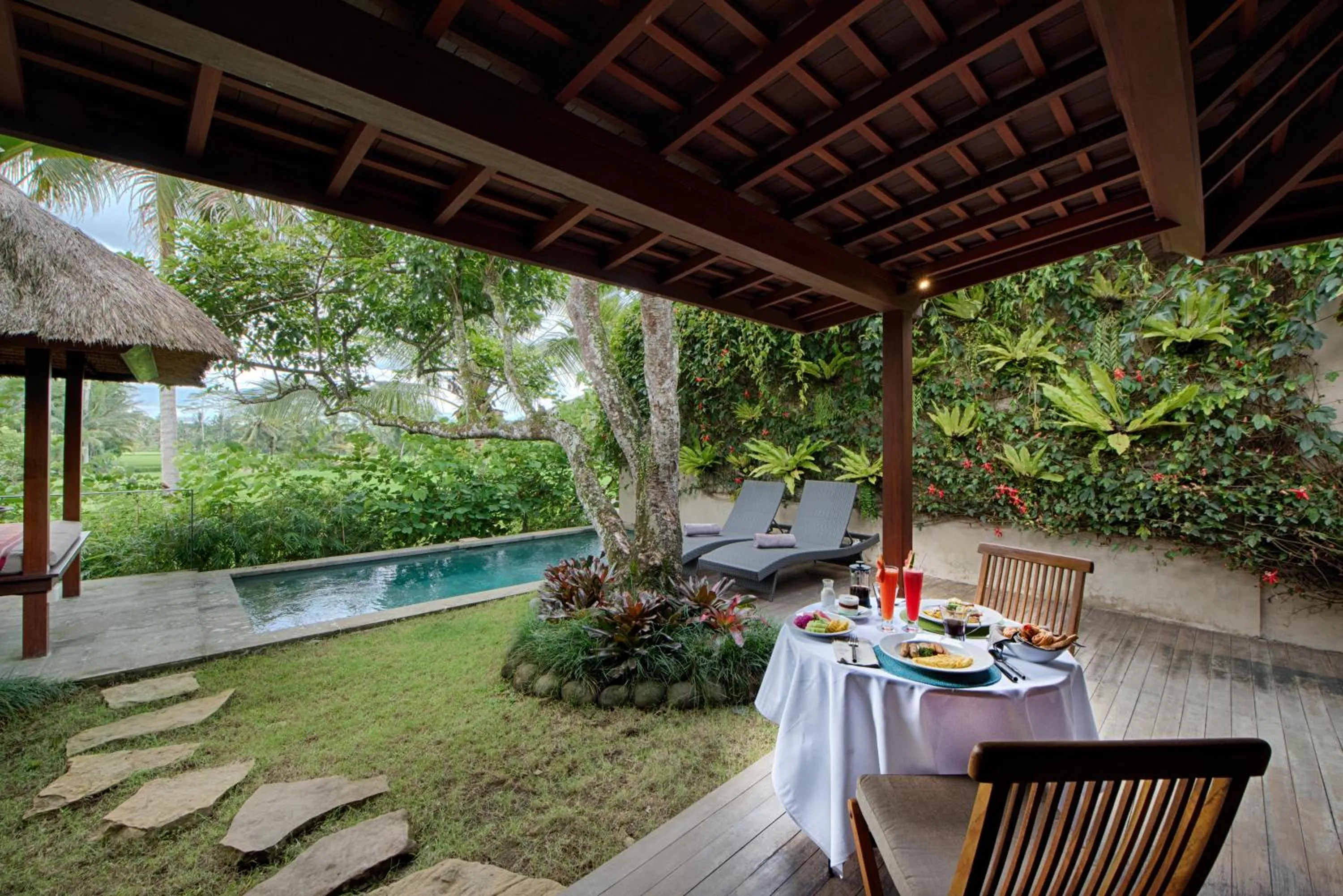 Patio in Temuku Ubud Villas