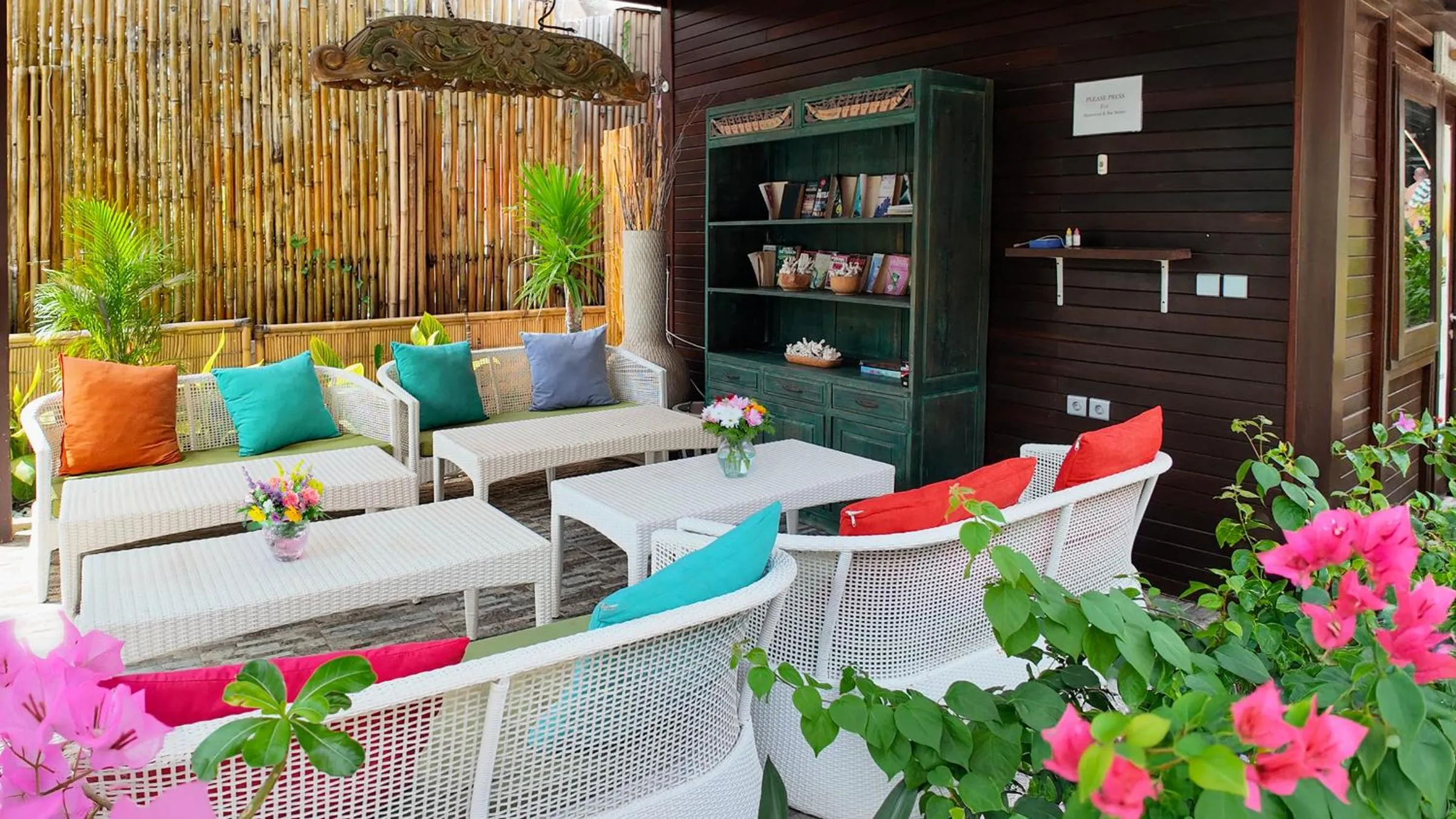 Seating area in Kura Kura Resort Gili Meno