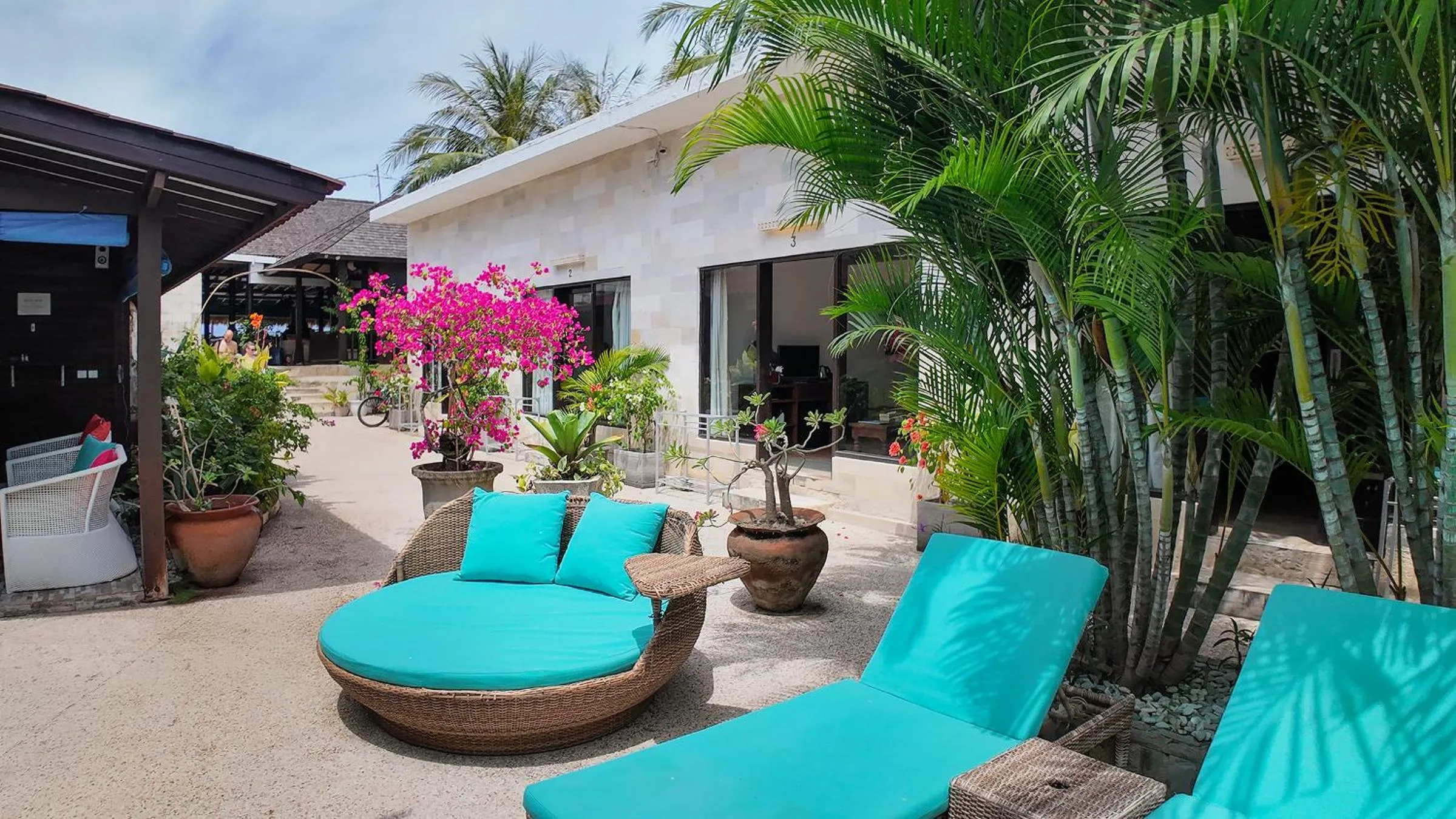Pool view in Kura Kura Resort Gili Meno