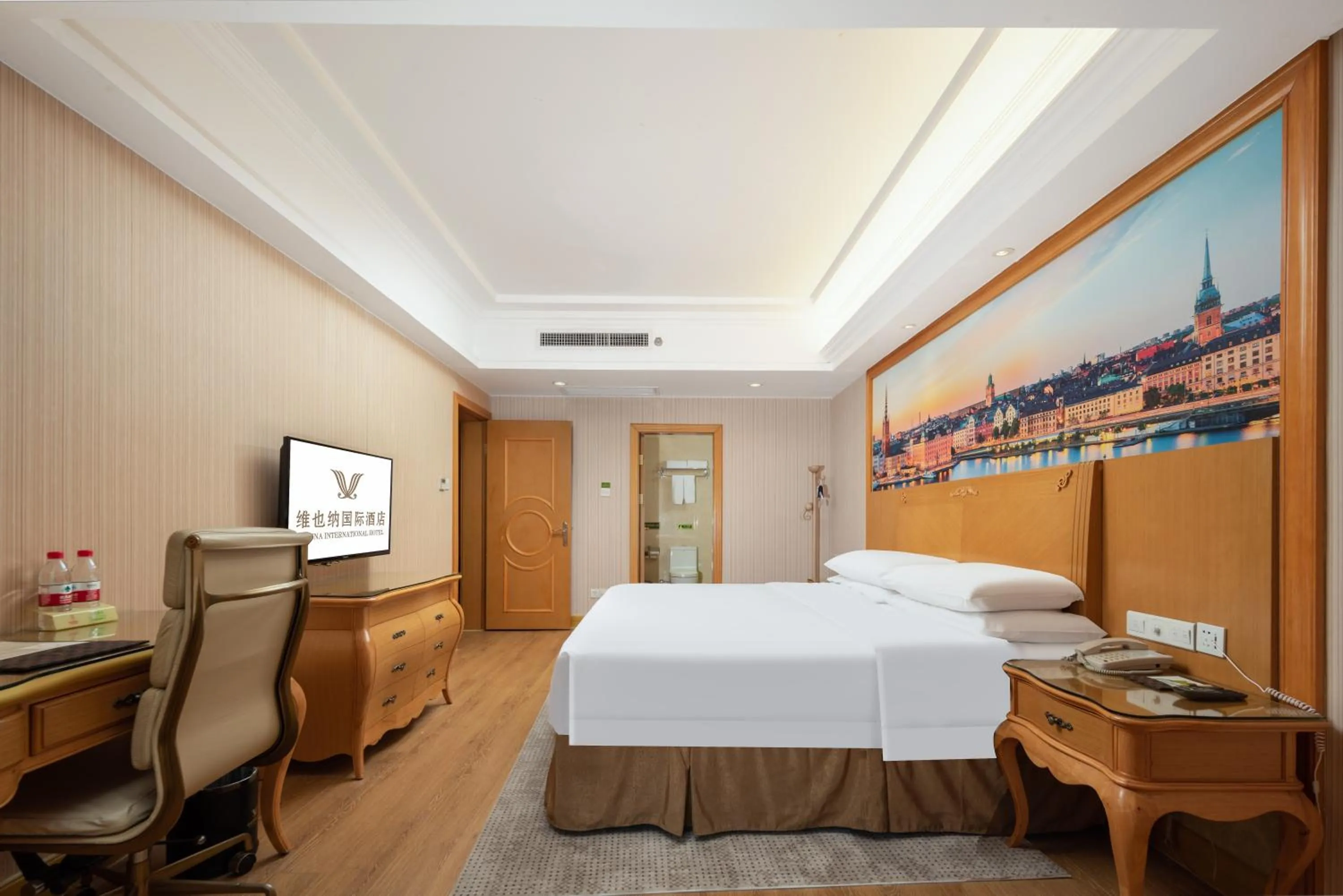Bed in Vienna International Hotel Wuhan Jiefang Avenue