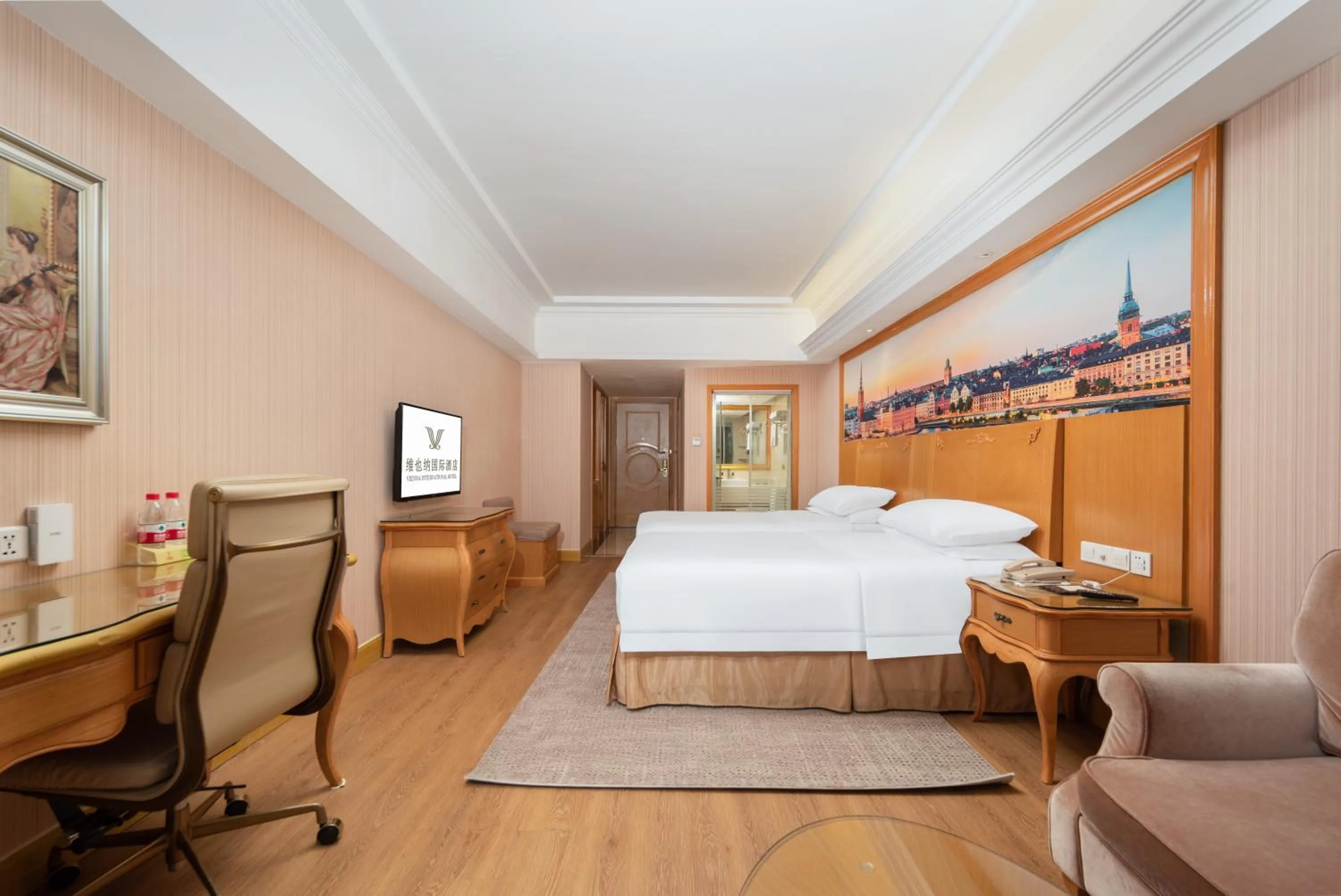 Bed in Vienna International Hotel Wuhan Jiefang Avenue