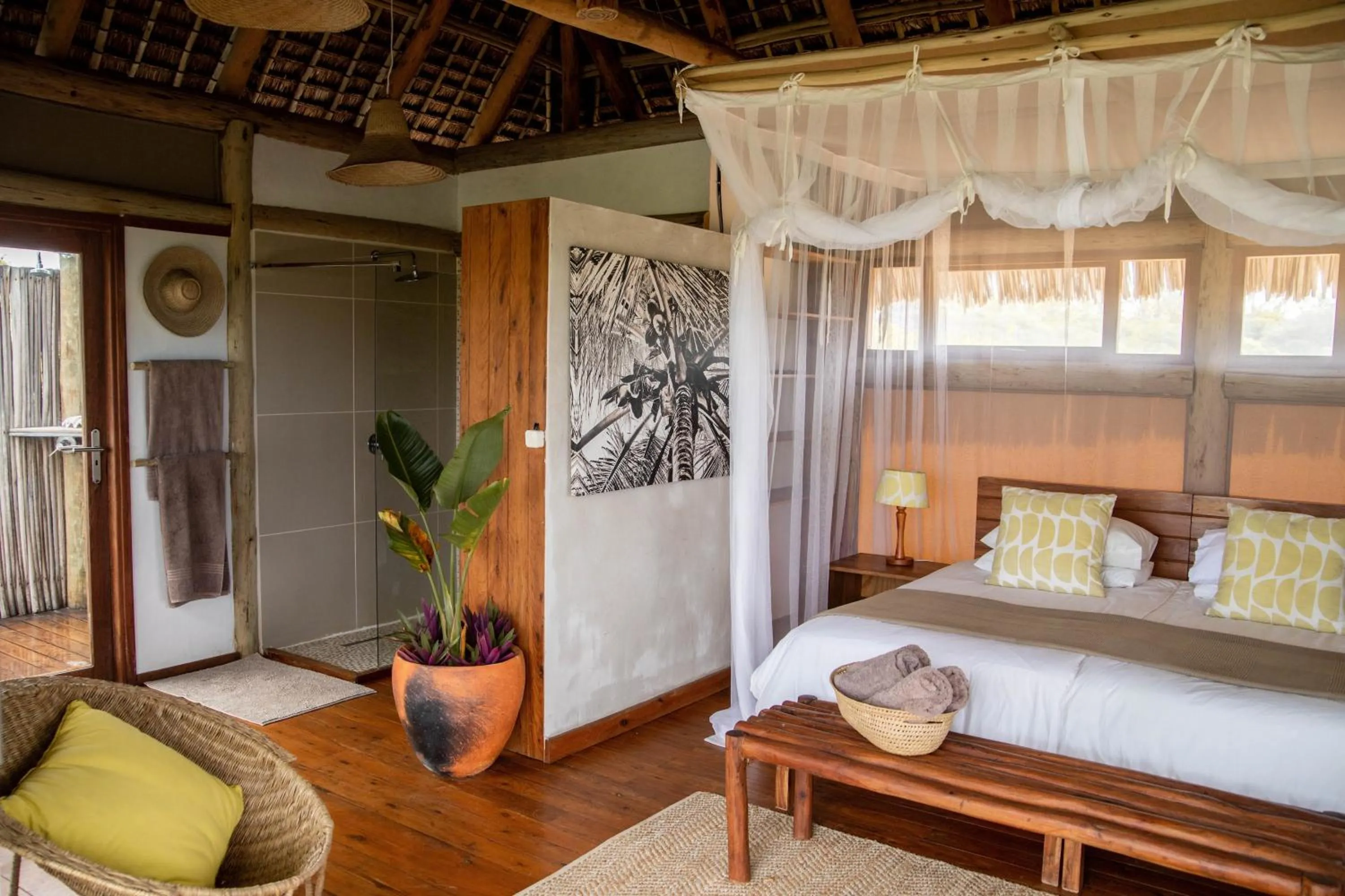 Bedroom, Bed in Travessia Beach Lodge