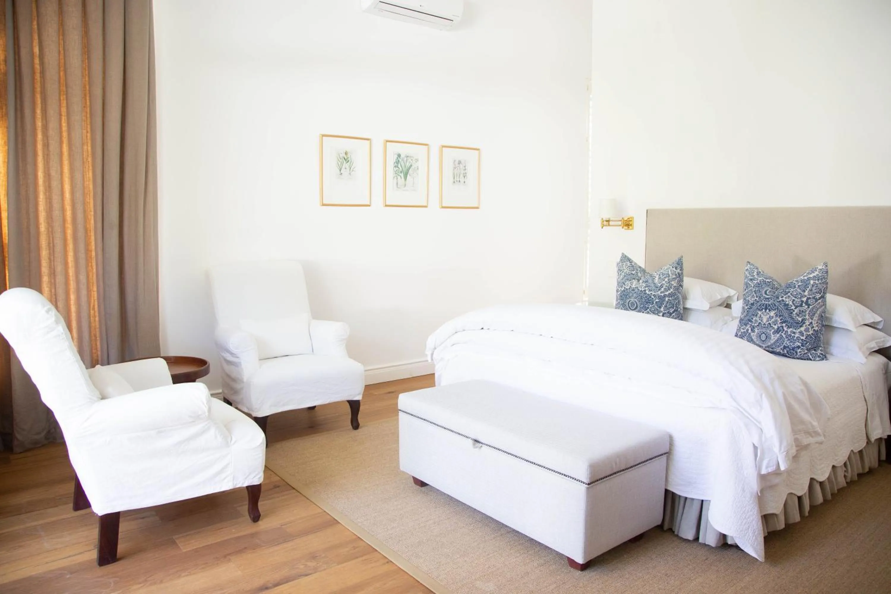 Bed in Lily Pond House at Le Lude