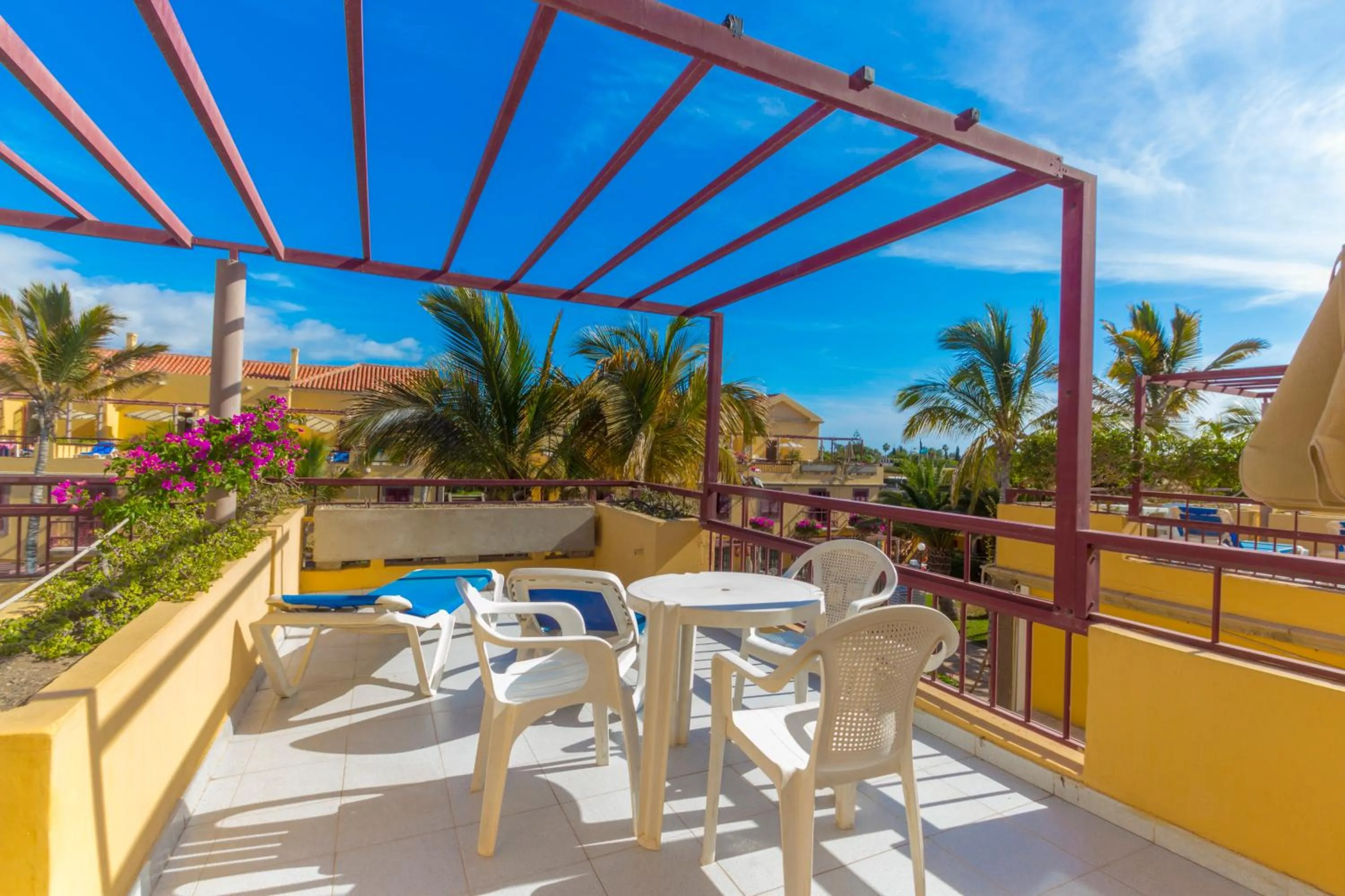 Balcony/Terrace in Bungalows Maspalomas Oasis Club - All Inclusive.