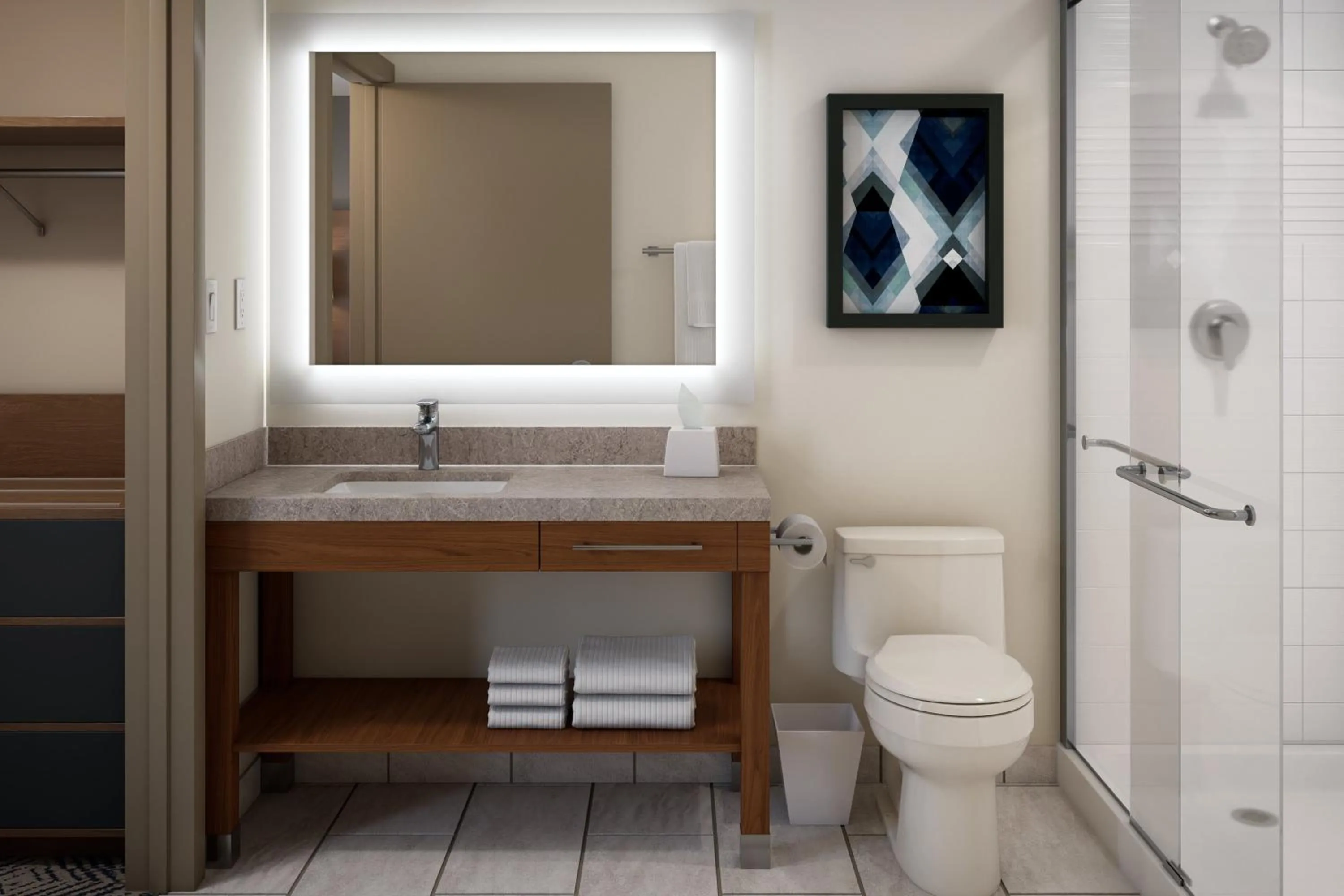 Bathroom in Candlewood Suites Mobile West - I-65 by IHG
