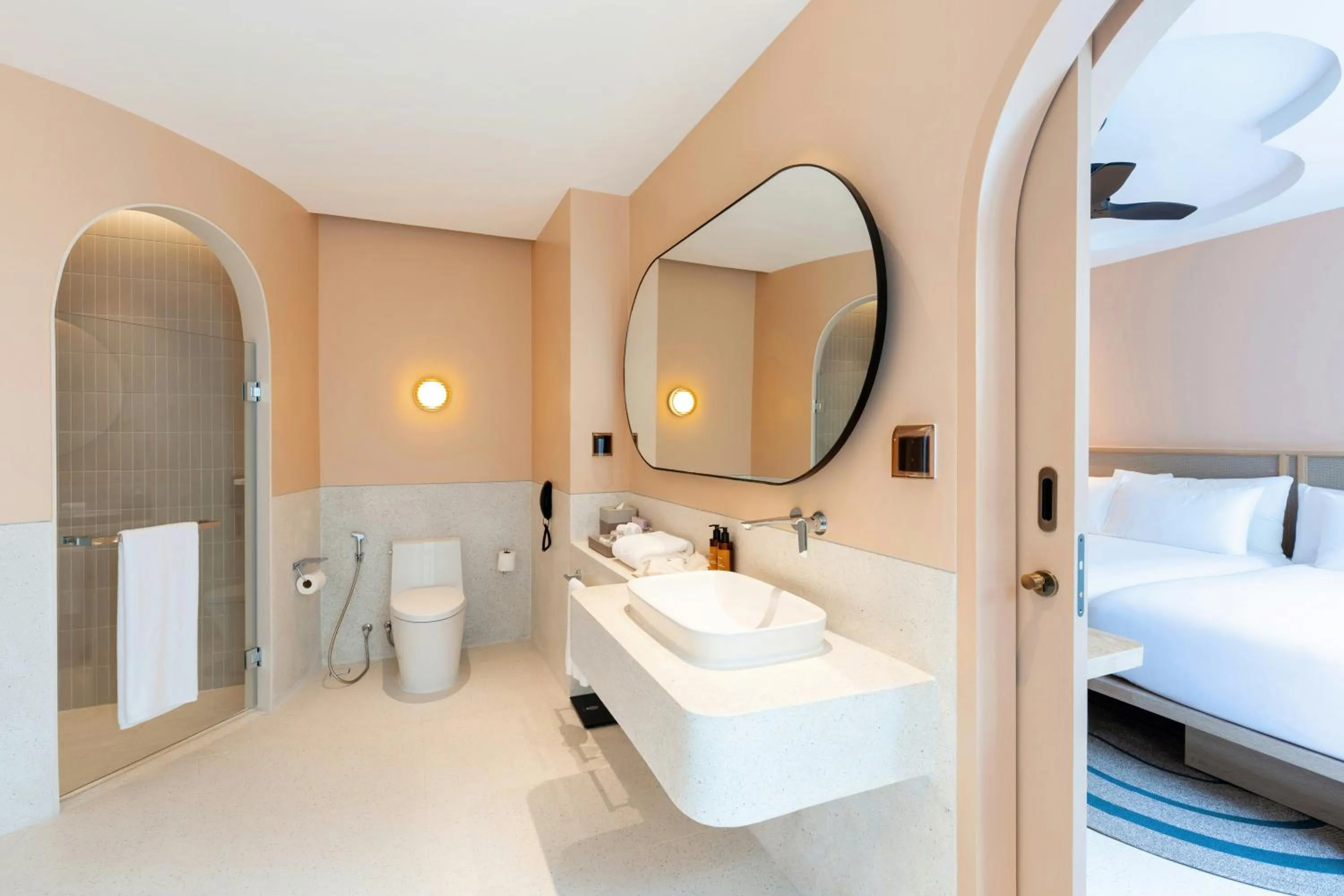 Bathroom, Bed in Centara Karon Villas Phuket