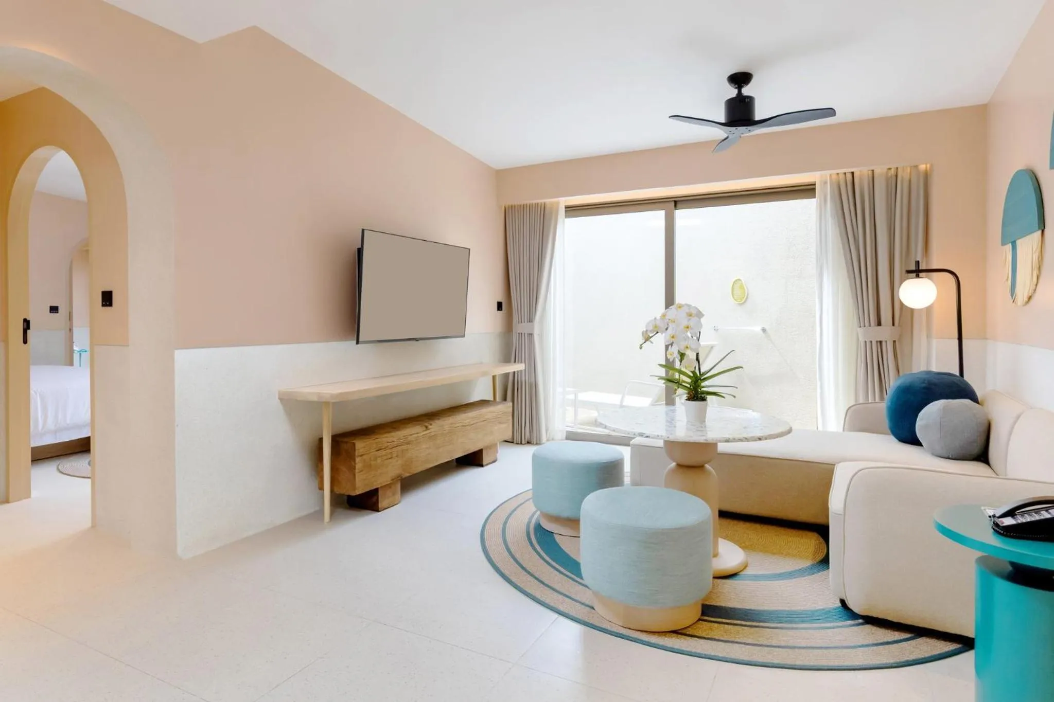 Living room, Bed in Centara Karon Villas Phuket