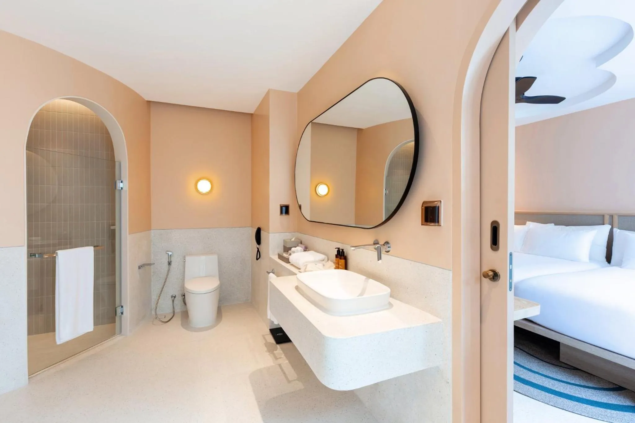 Bathroom, Bed in Centara Karon Villas Phuket