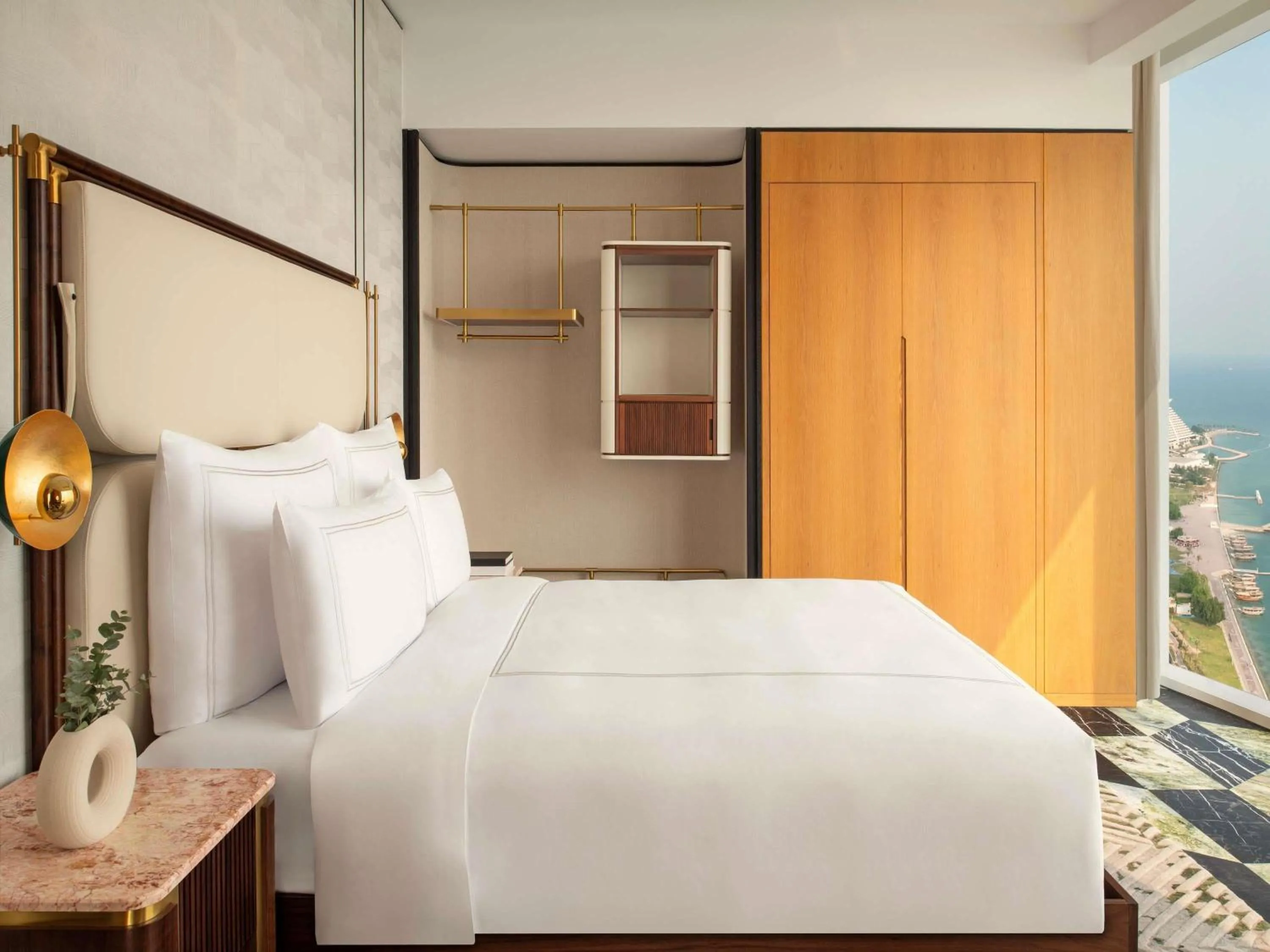 Bedroom, Bed in Swissôtel Corniche Park Towers Doha