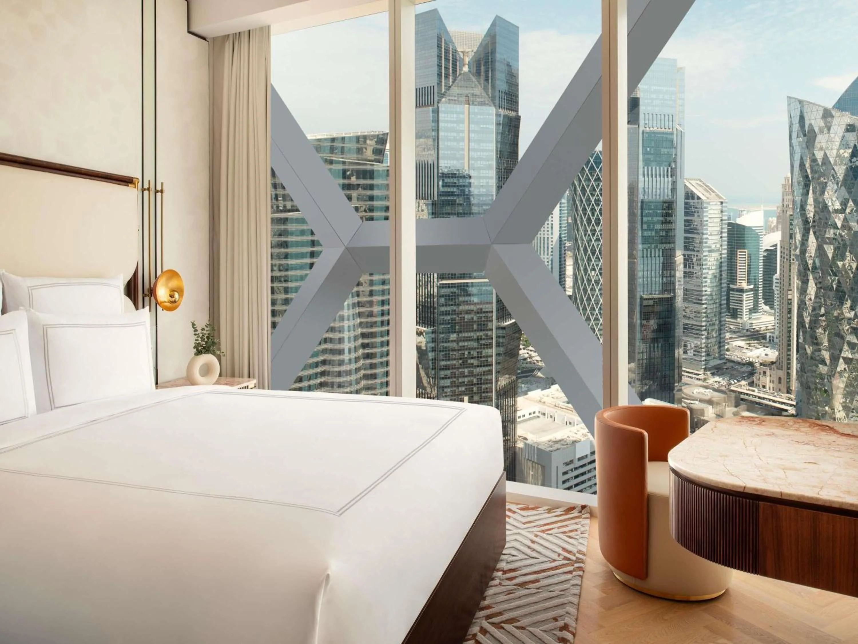 Bedroom, Bed in Swissôtel Corniche Park Towers Doha