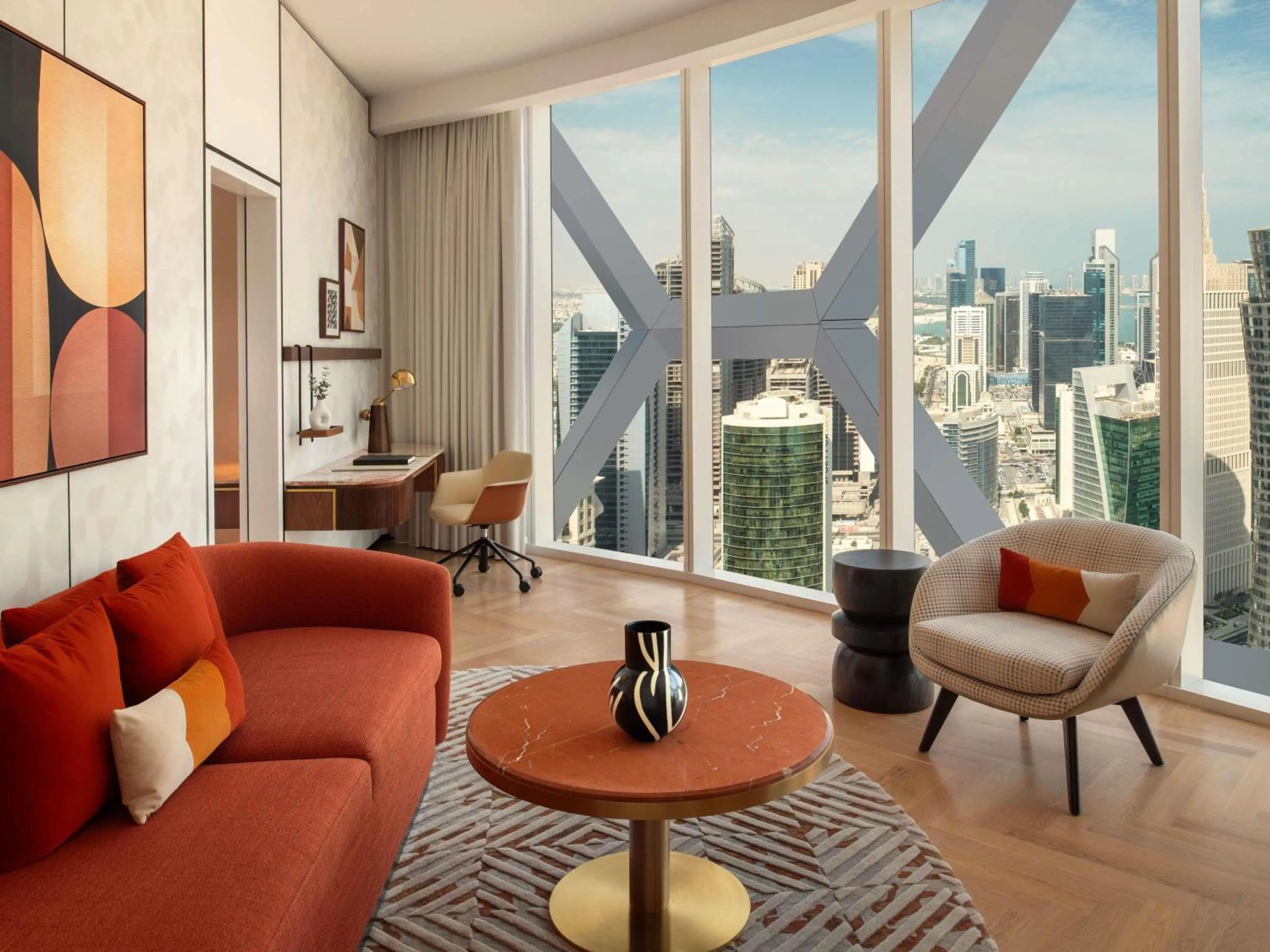 Bedroom in Swissôtel Corniche Park Towers Doha