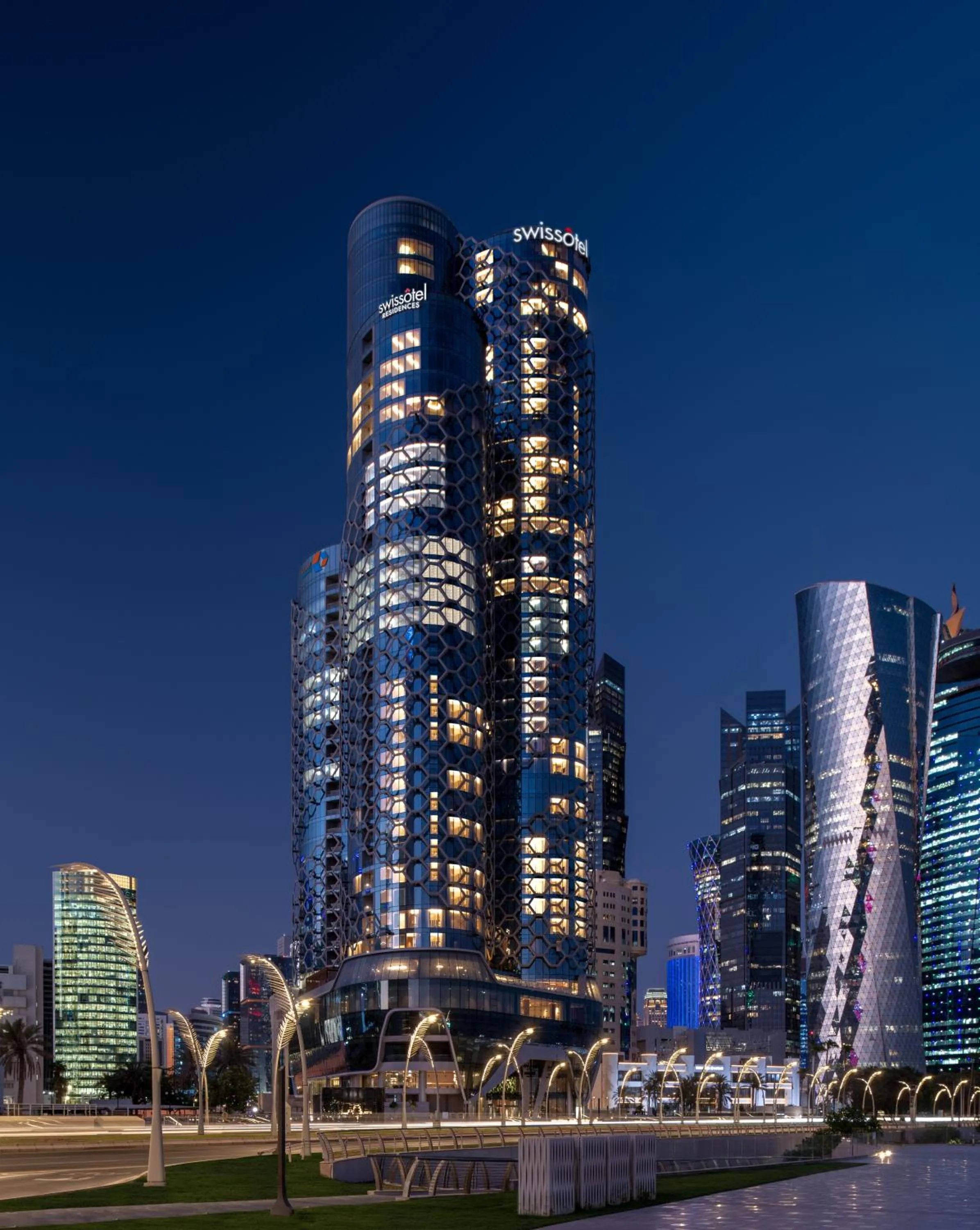 Property building in Swissôtel Corniche Park Towers Doha
