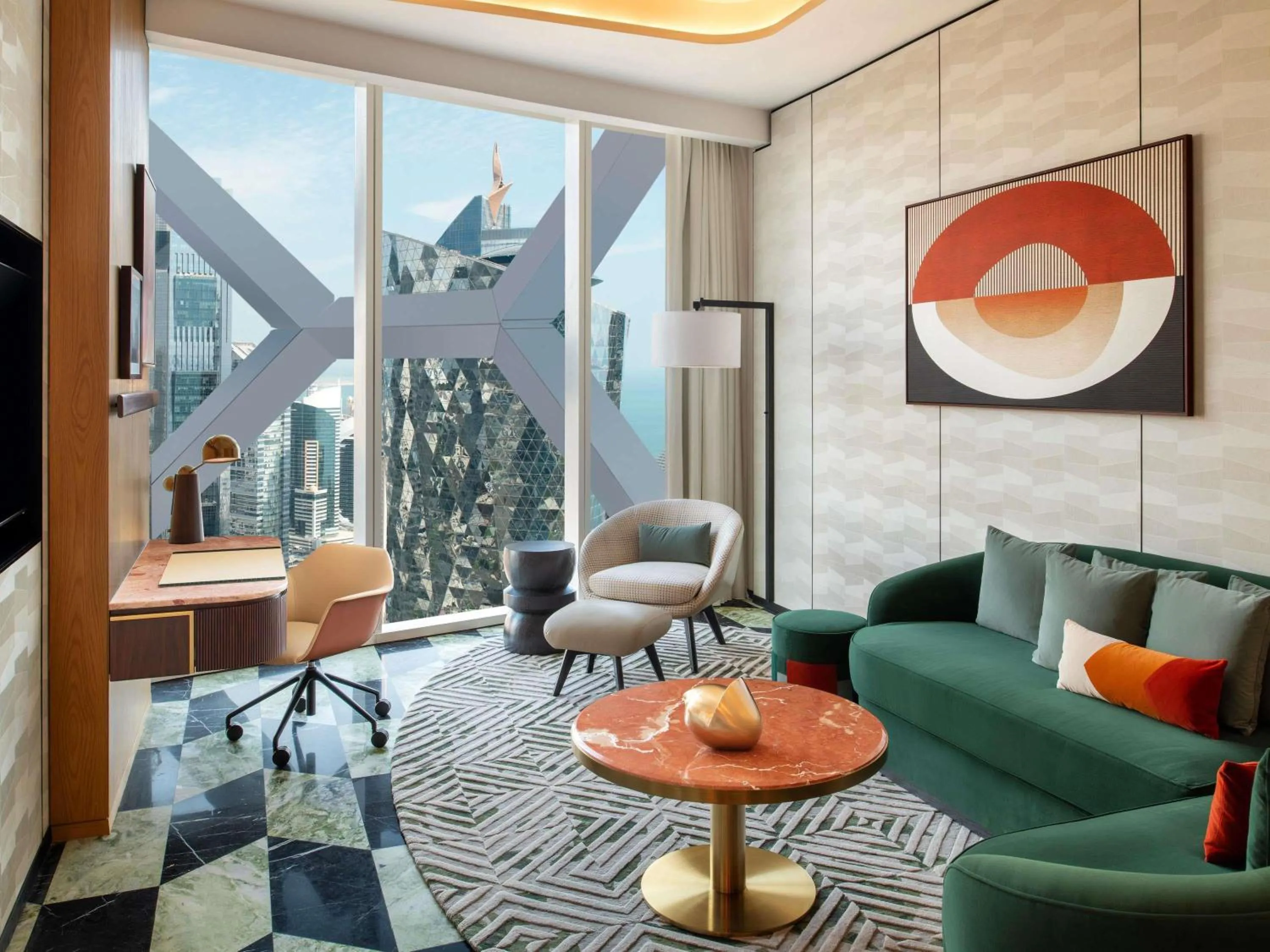 Bedroom in Swissôtel Corniche Park Towers Doha