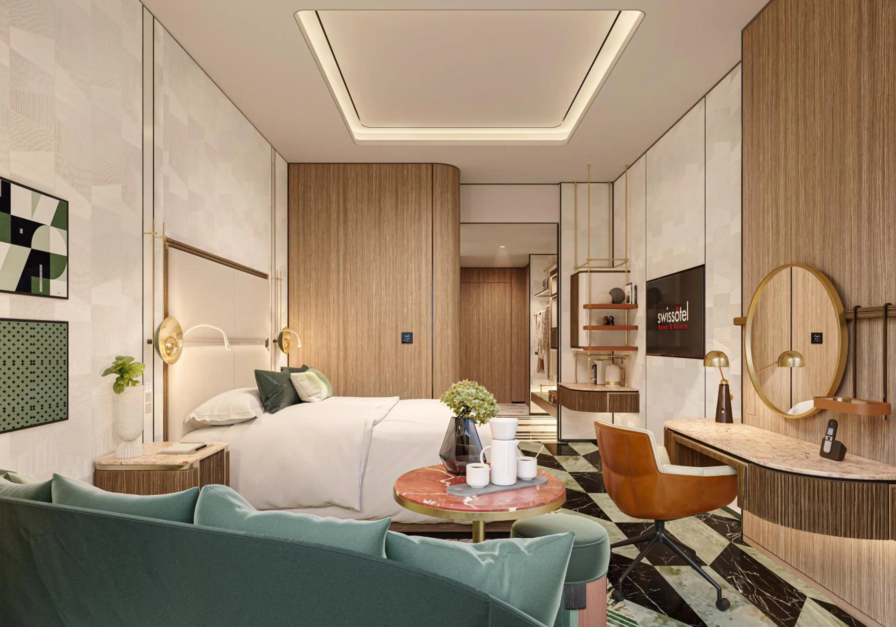 Bed in Swissôtel Corniche Park Towers Doha