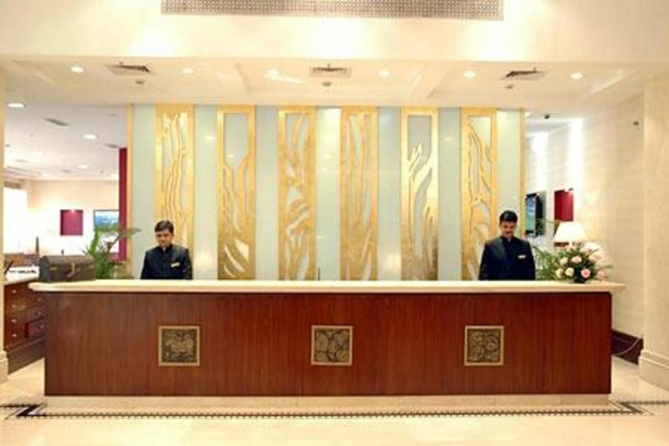 Lobby or reception in Amogha International Hotel