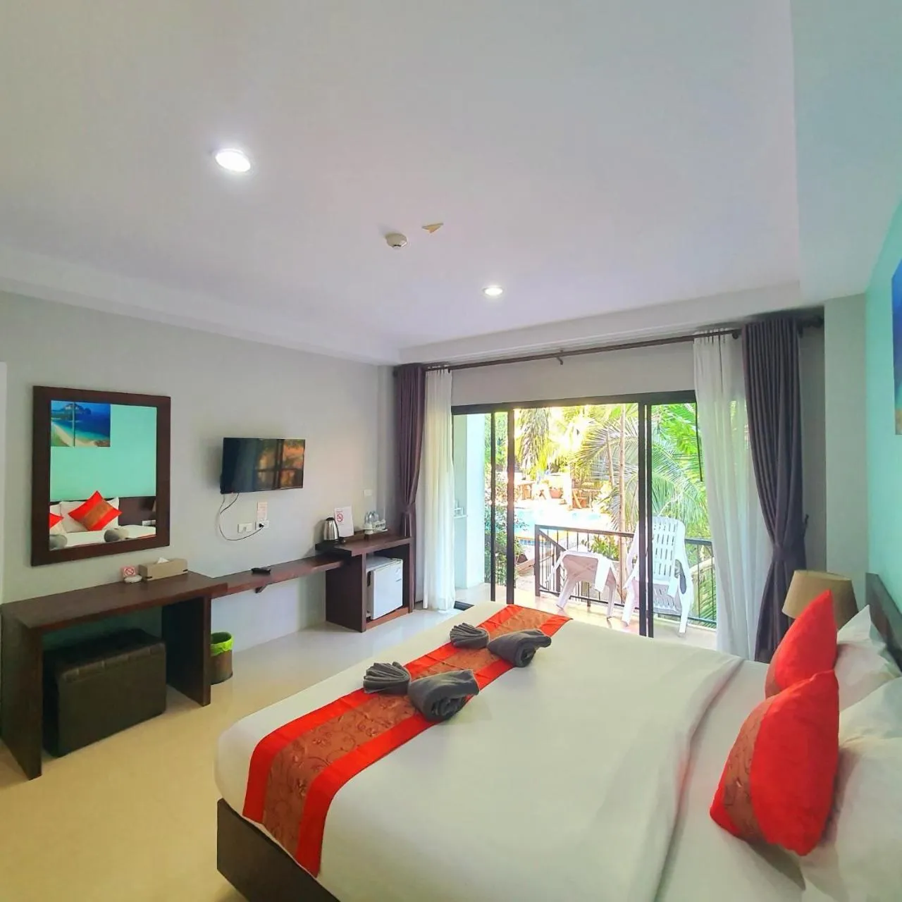 Bed in Andaman Pearl Resort