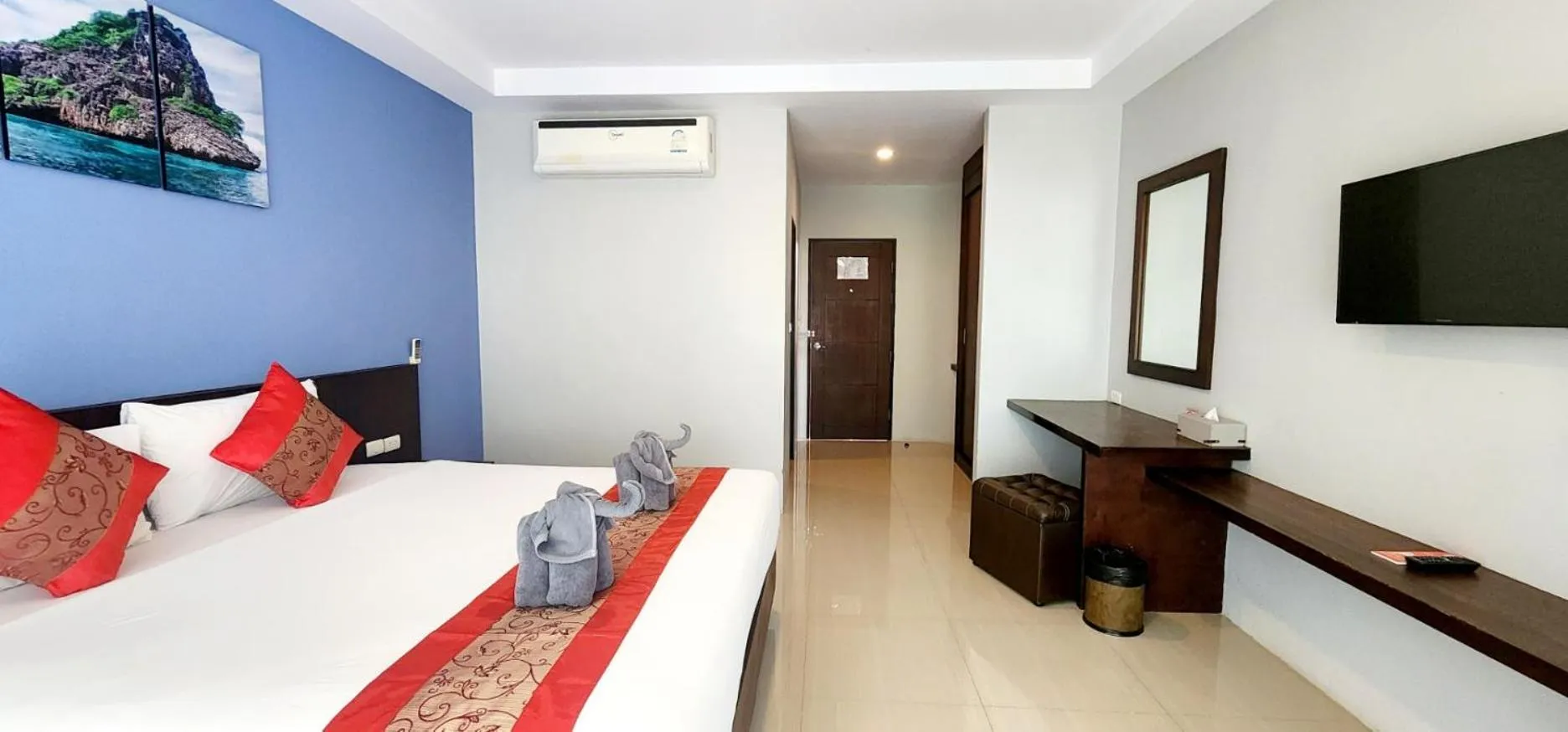 Bed in Andaman Pearl Resort