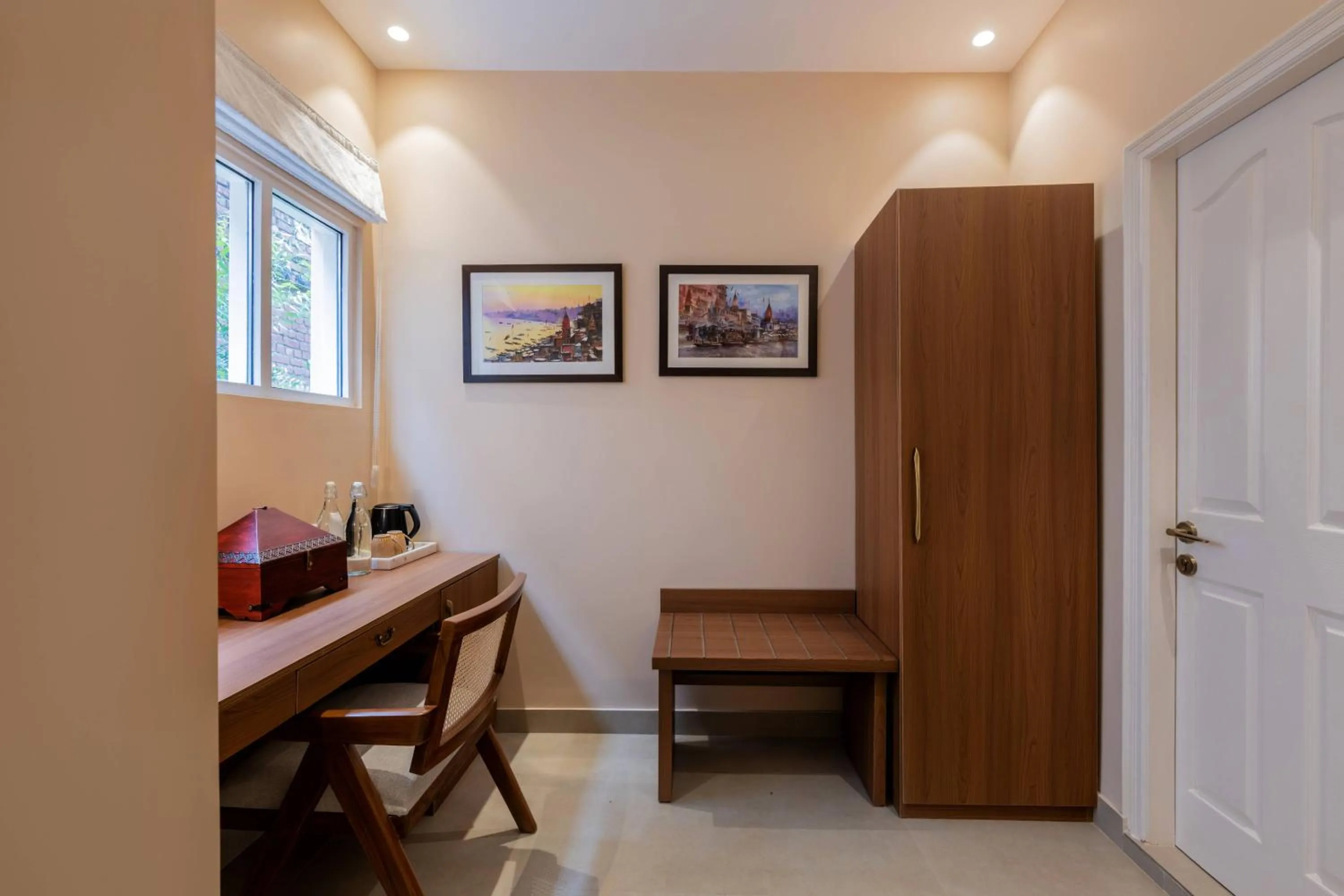 Seating area in juSTa Luxe Kashi Parampara, Varanasi