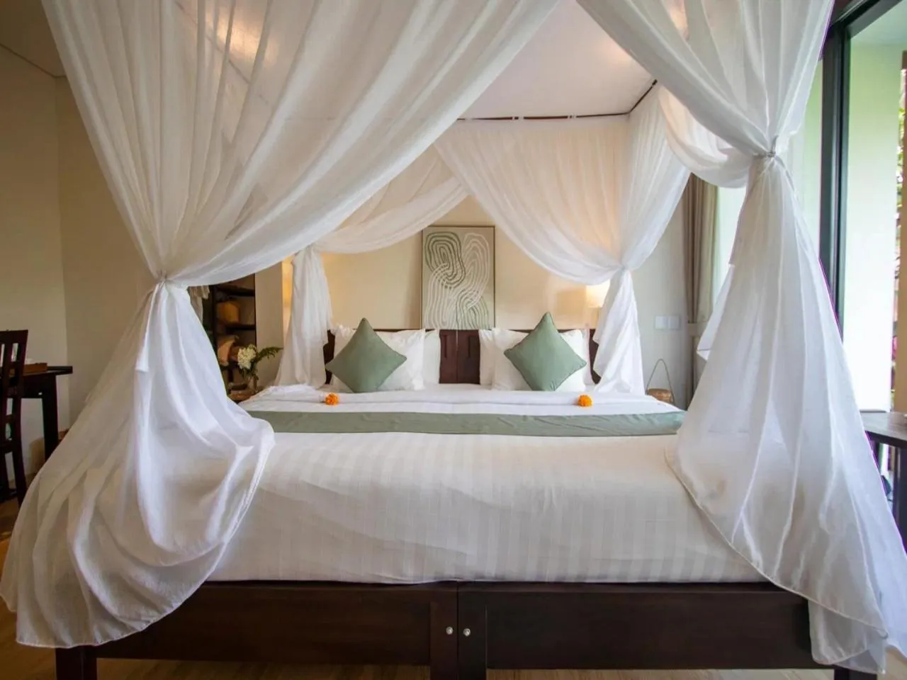 Bed in Mesari Hotel Ubud