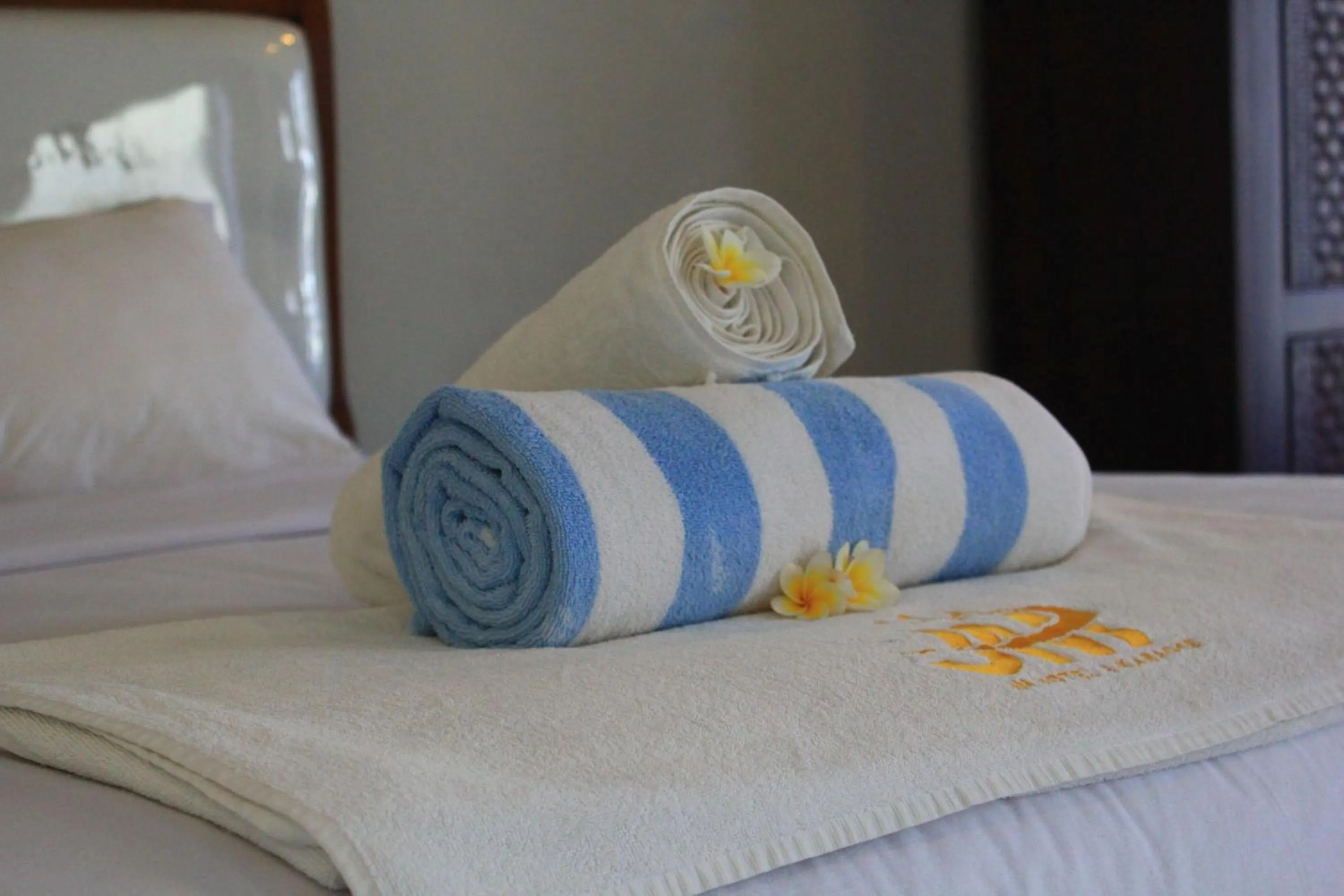 Decorative detail, Bed in JM Hotel Kuta Lombok