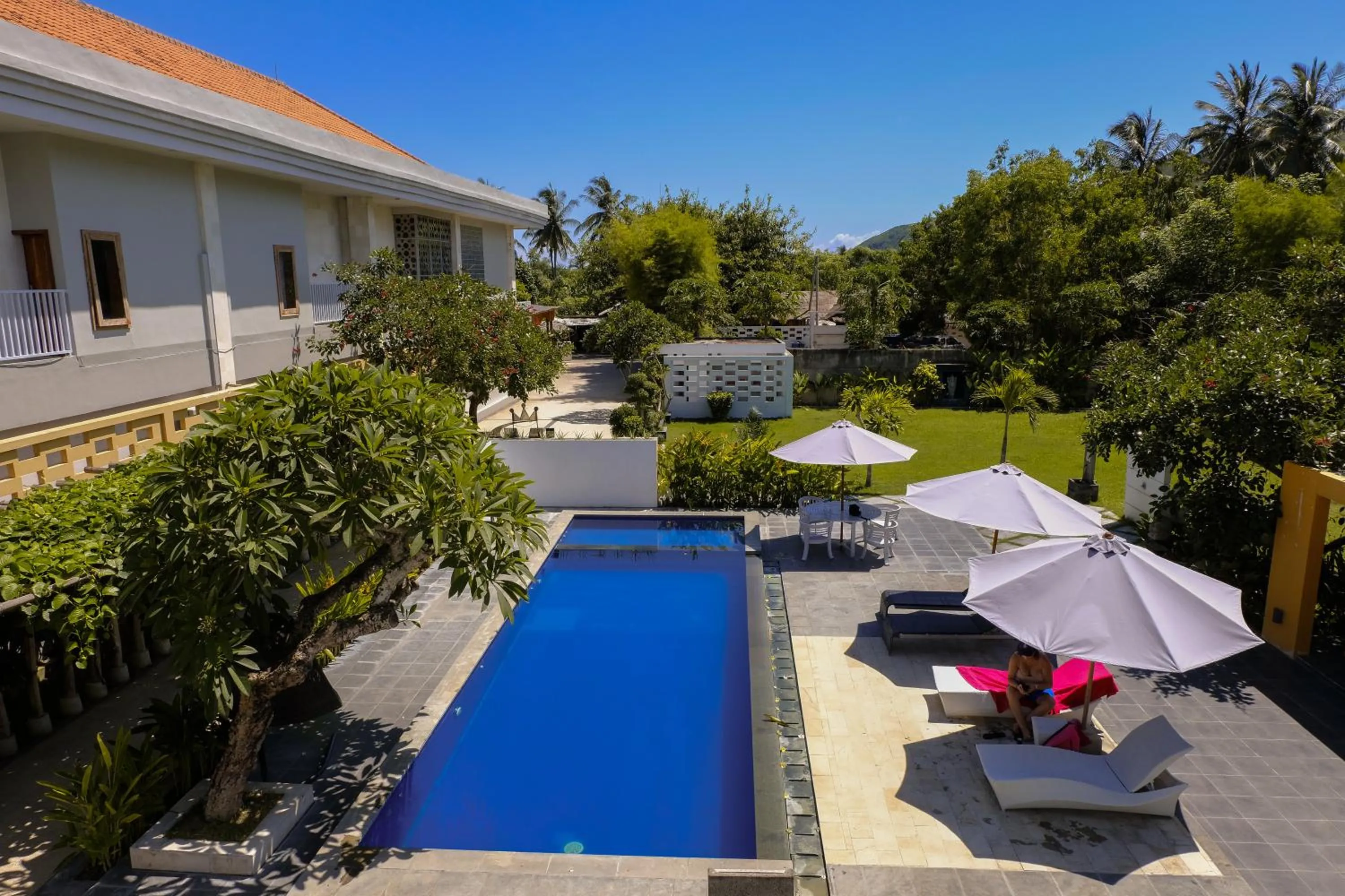 Pool view in JM Hotel Kuta Lombok
