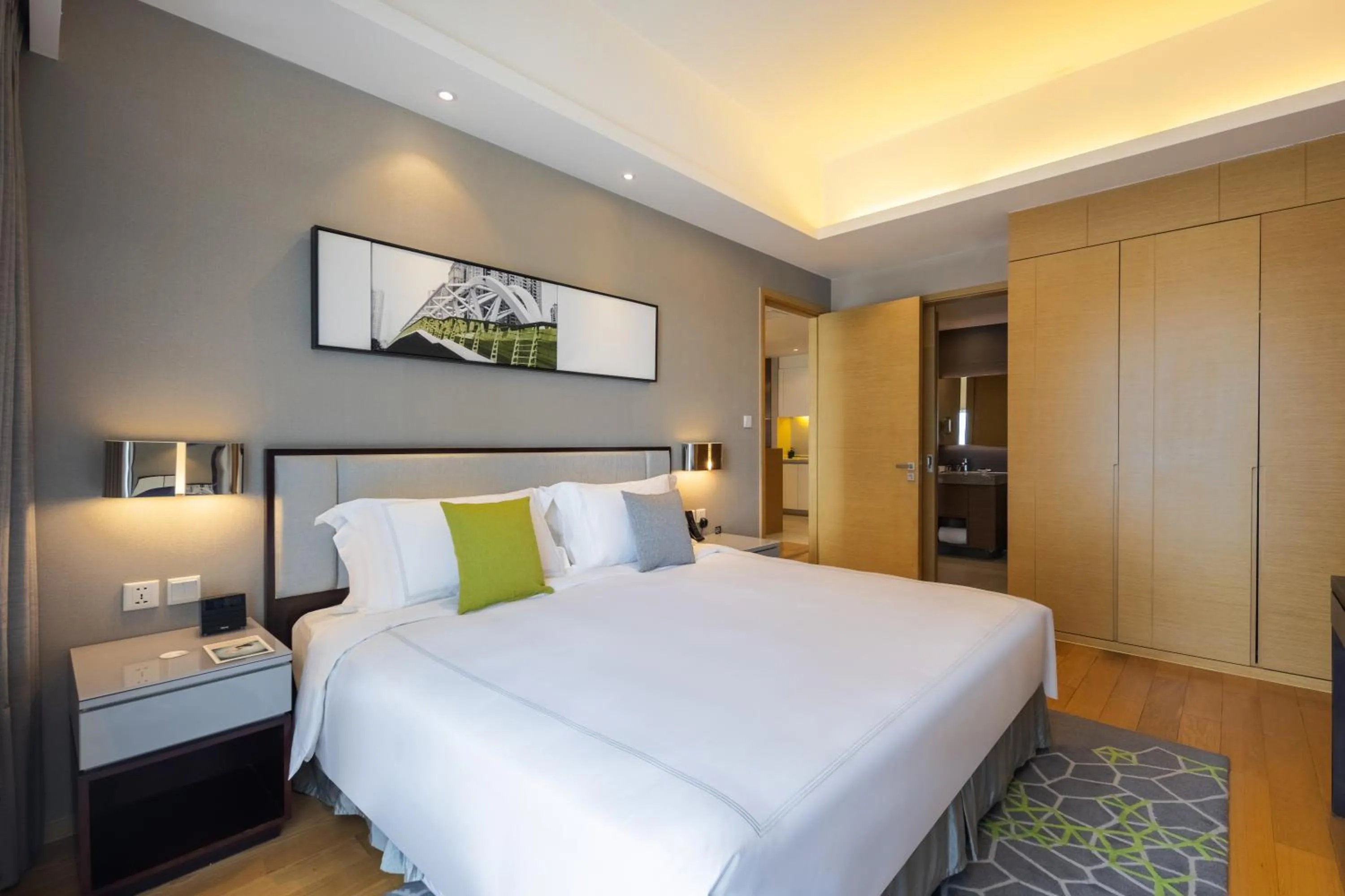 Bedroom, Bed in CM Service Apartment Tianjin