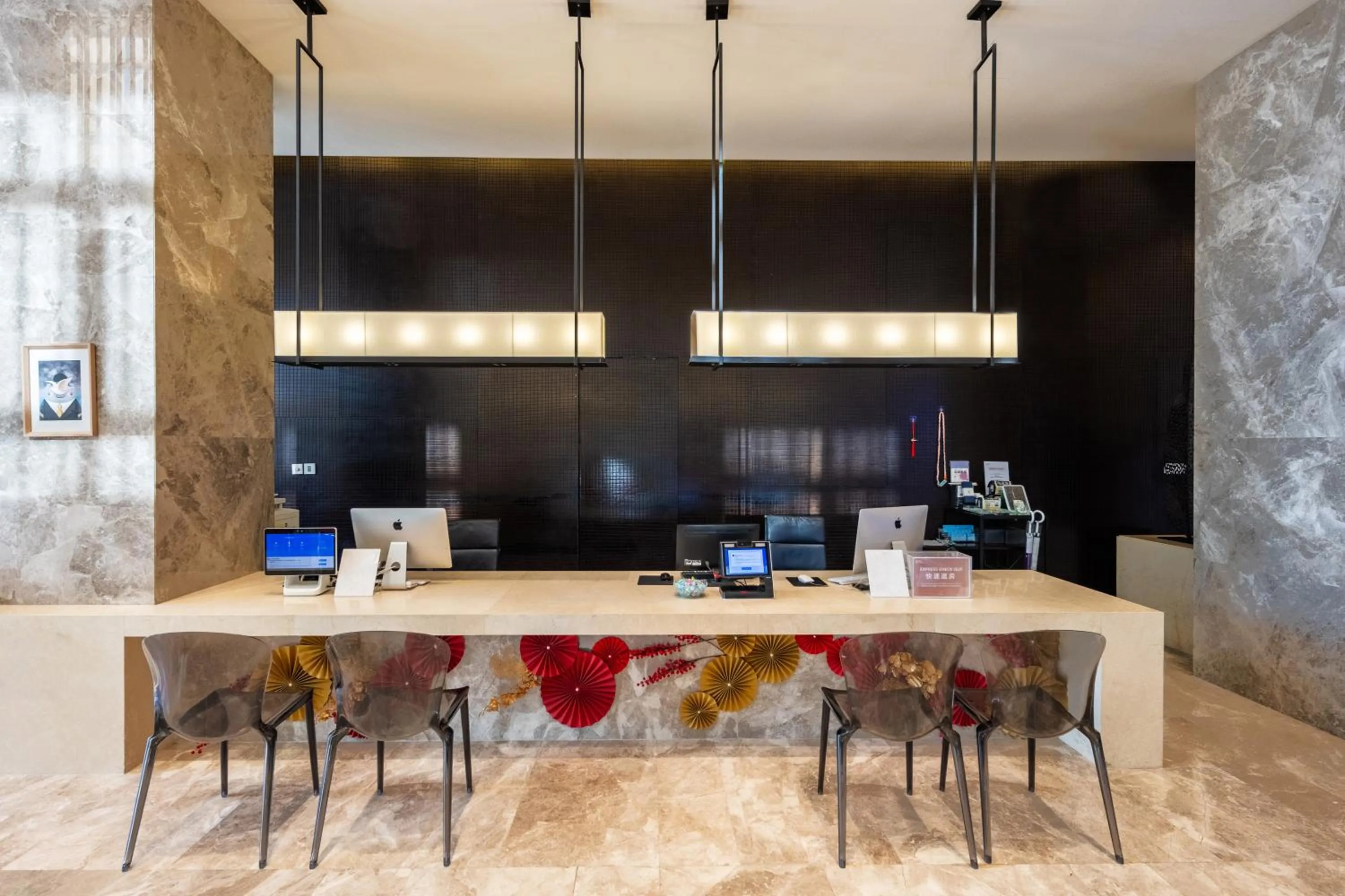 Lobby or reception in CM Service Apartment Tianjin