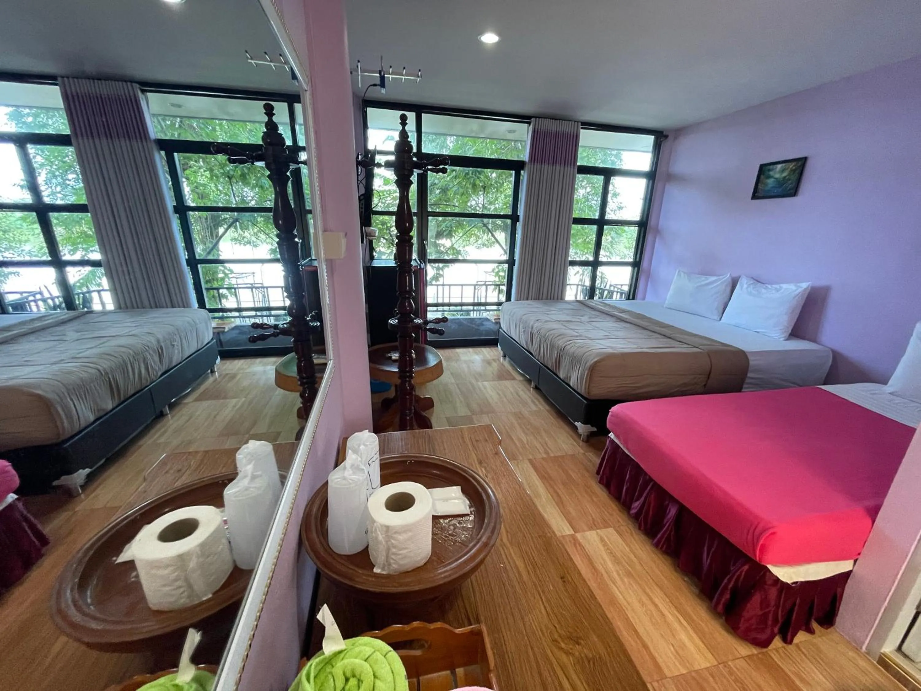 Bed in Techno Riverview Resort