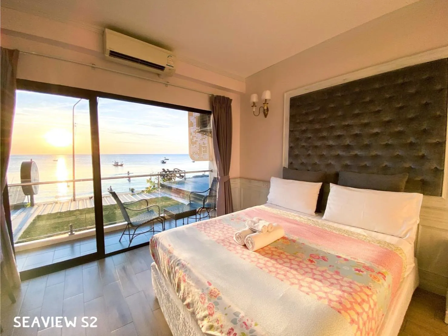 Bed in Sea Sand Trees