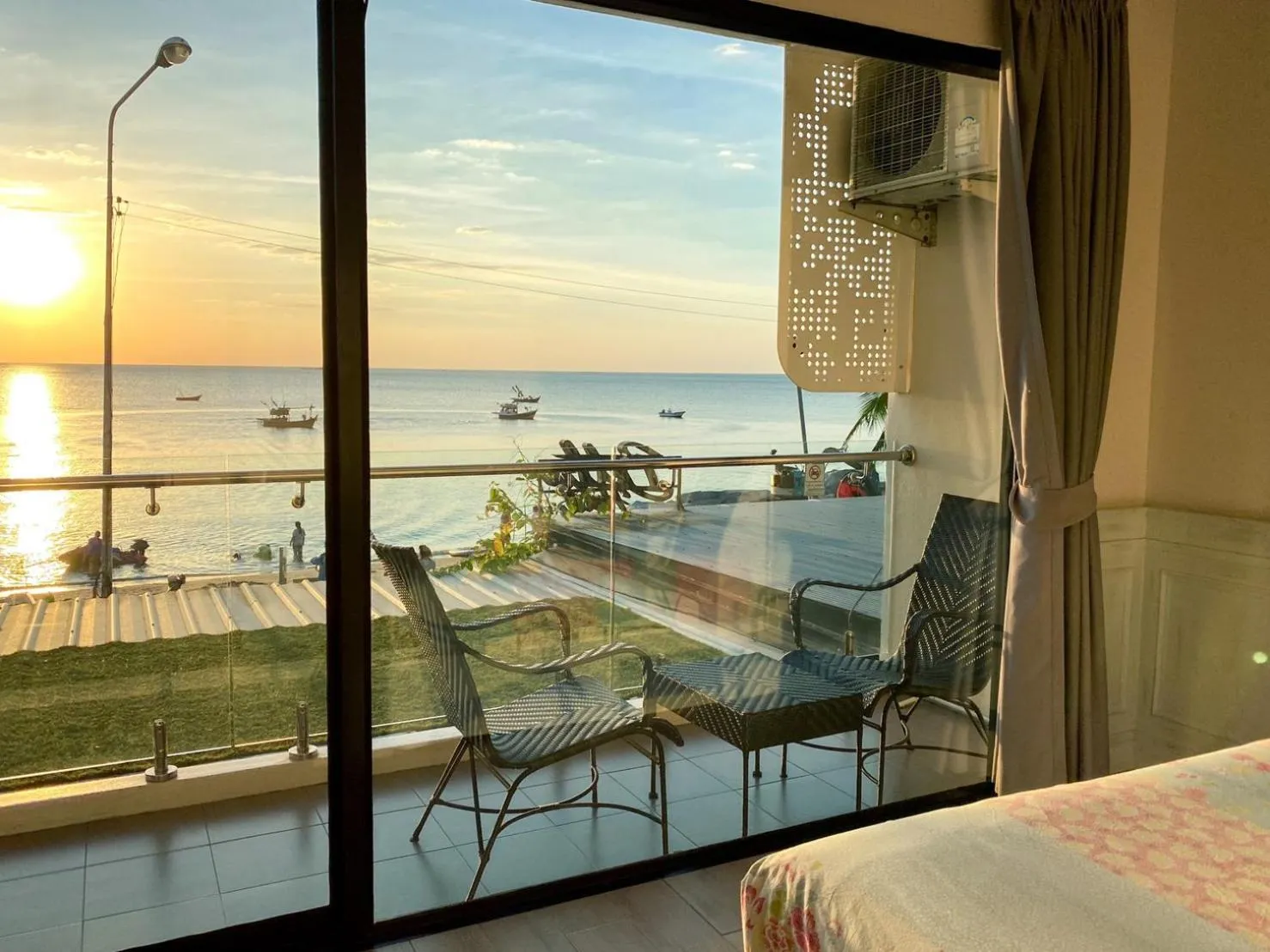 Bed in Sea Sand Trees