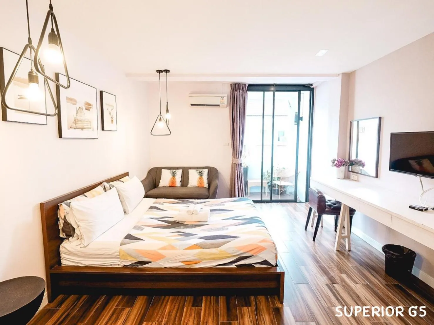 Bed in Sea Sand Trees