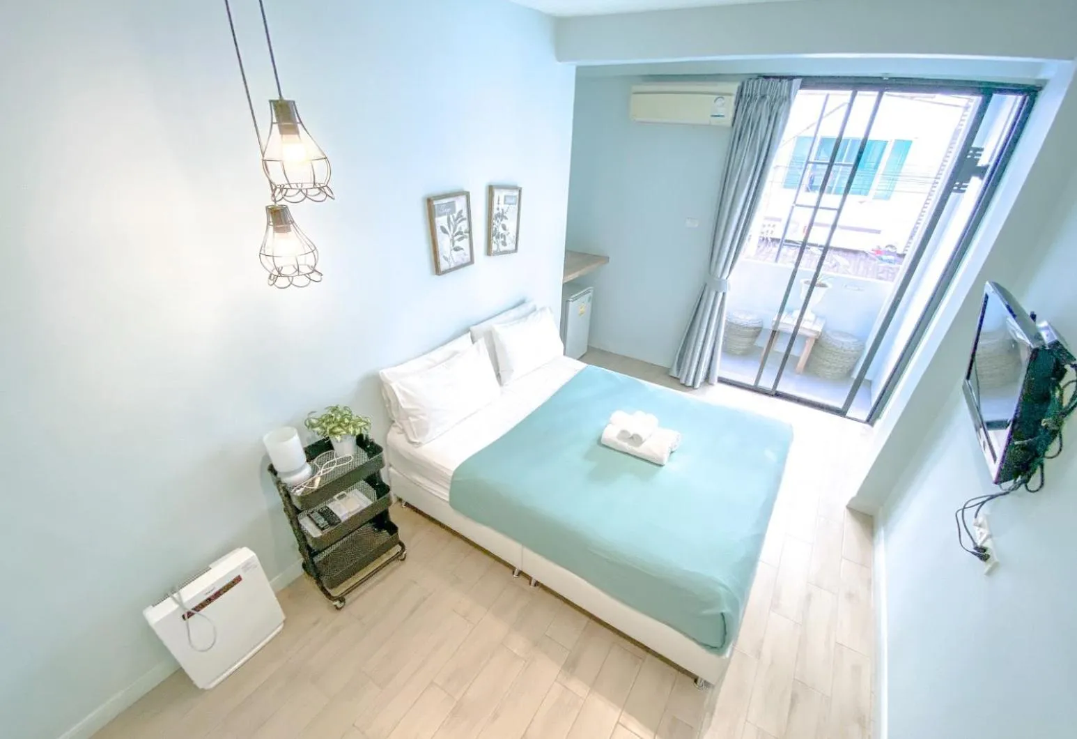 Bed in Sea Sand Trees