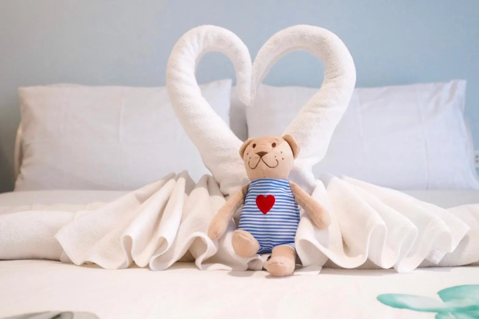 Bed in Sea Sand Trees