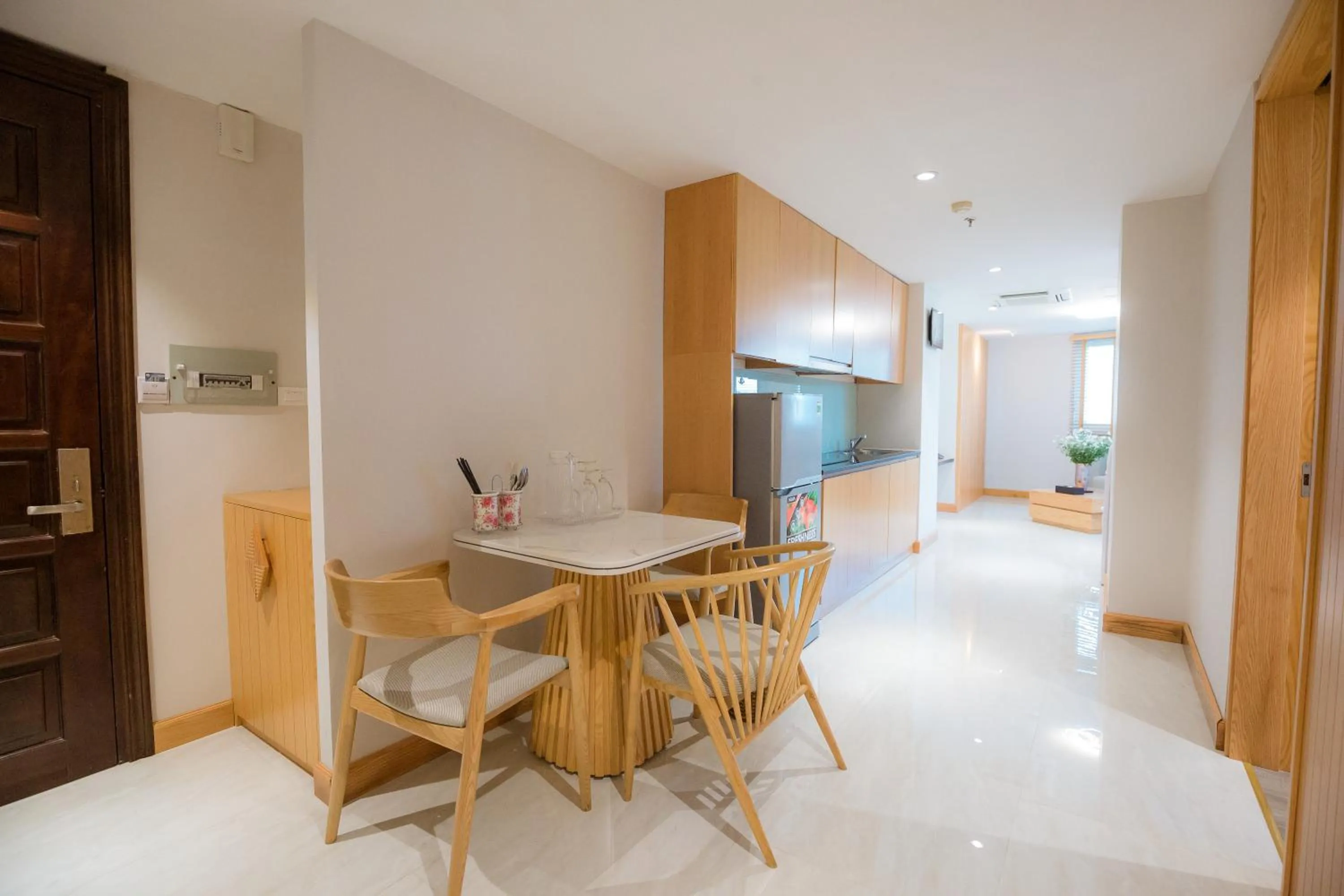 Kitchen or kitchenette in Hai Phong Tower - Apartment & Hotel