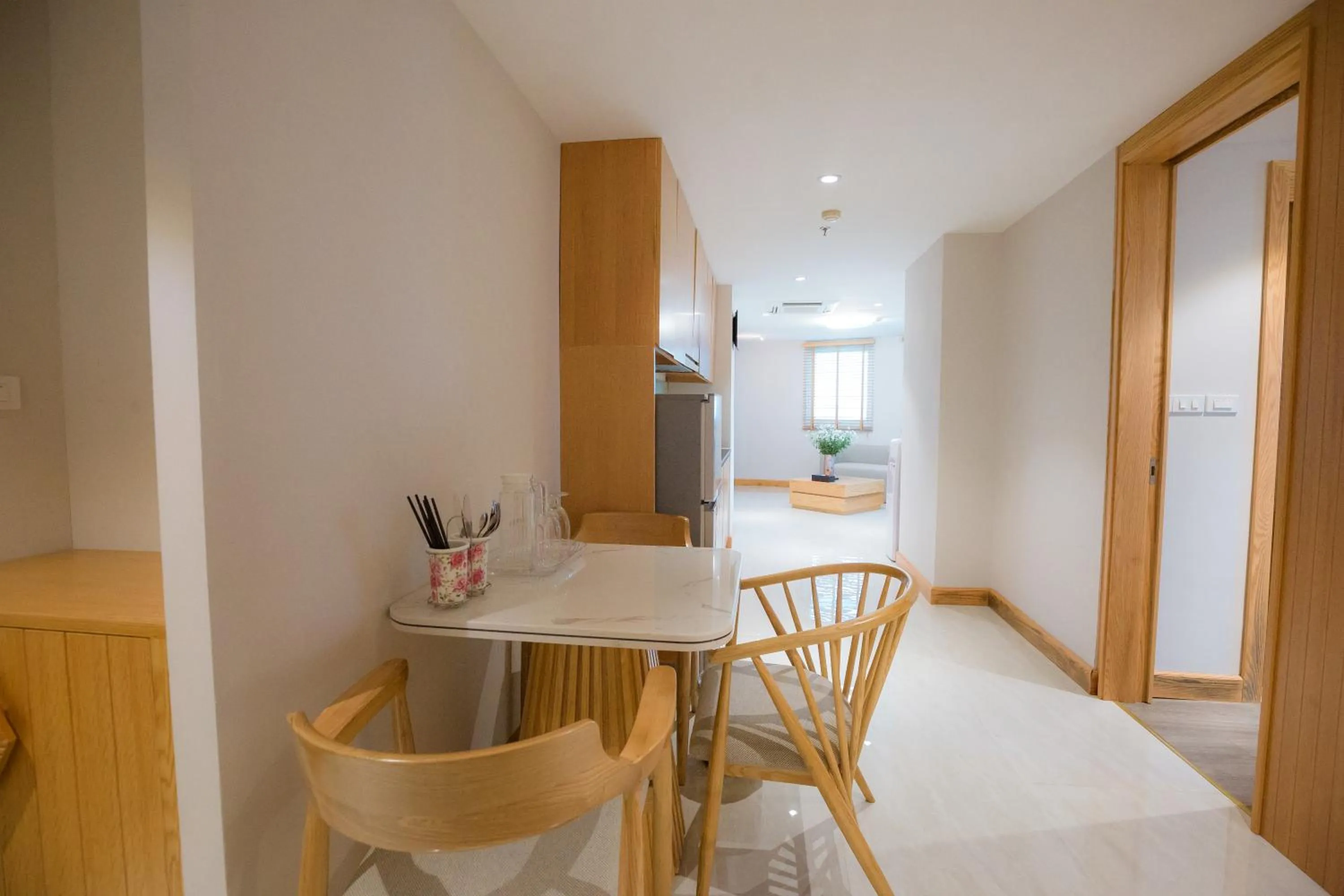 Kitchen or kitchenette in Hai Phong Tower - Apartment & Hotel