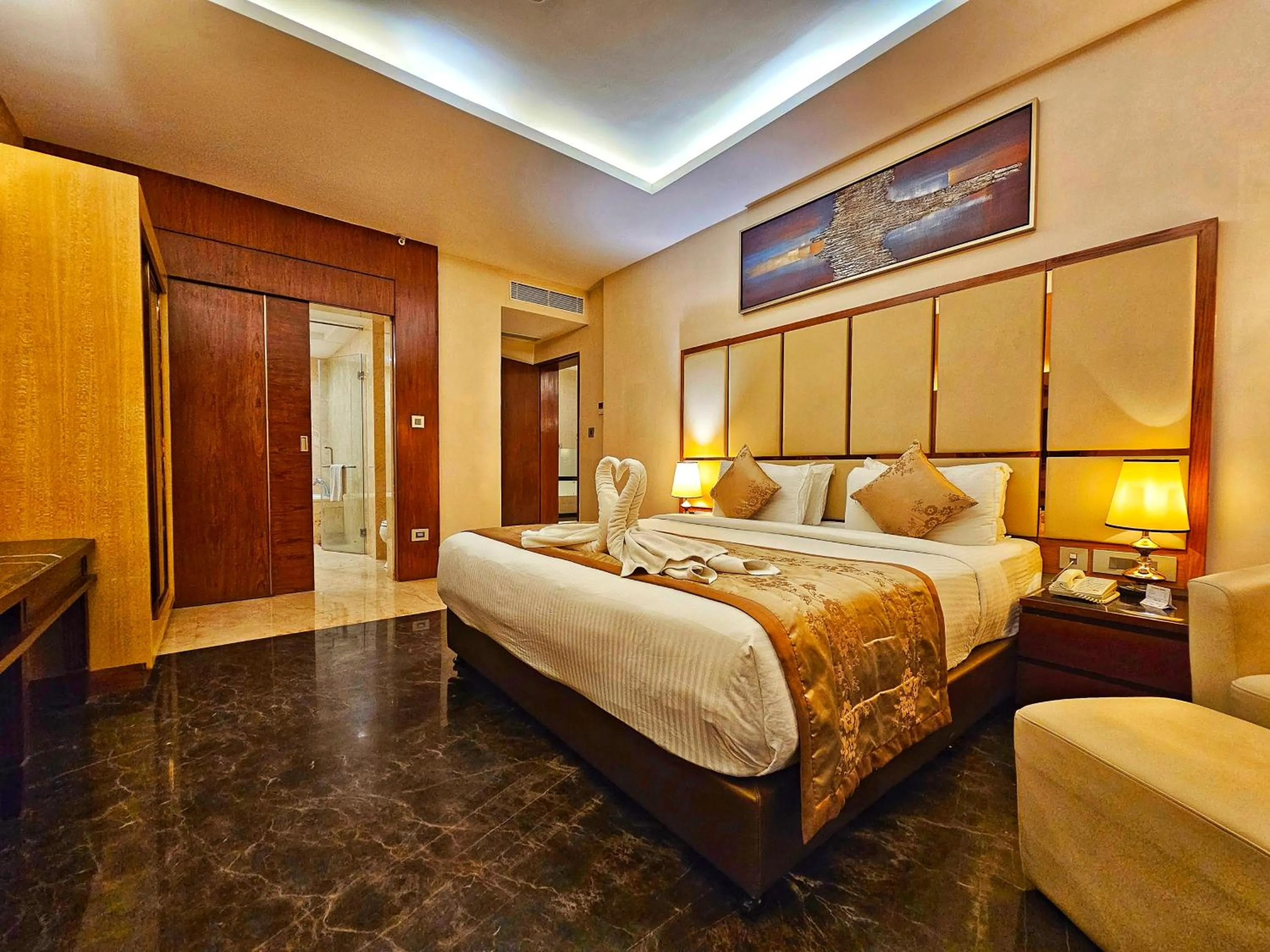 Bed in UVA Meridian Bay Resort & Spa