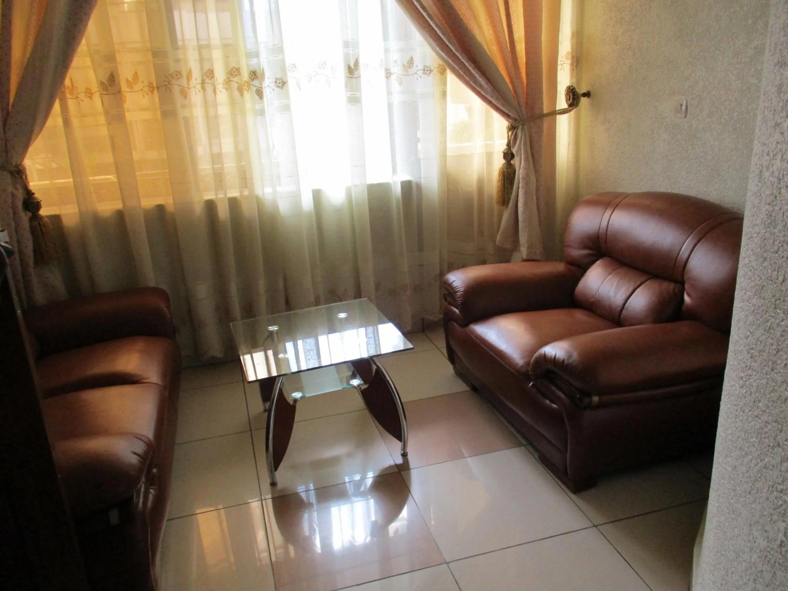 Seating area in Virunga Hotel