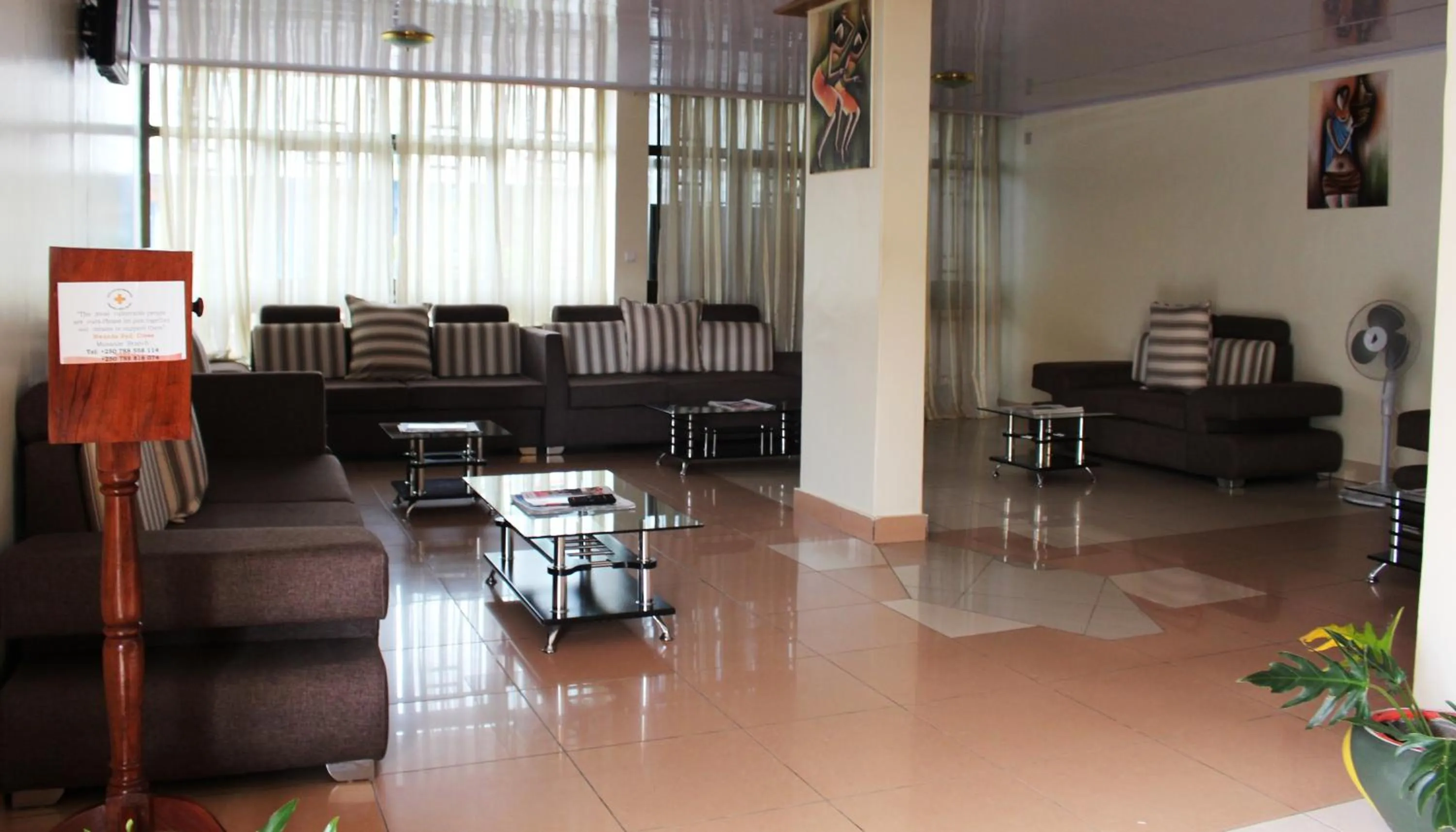 Lobby or reception in Virunga Hotel