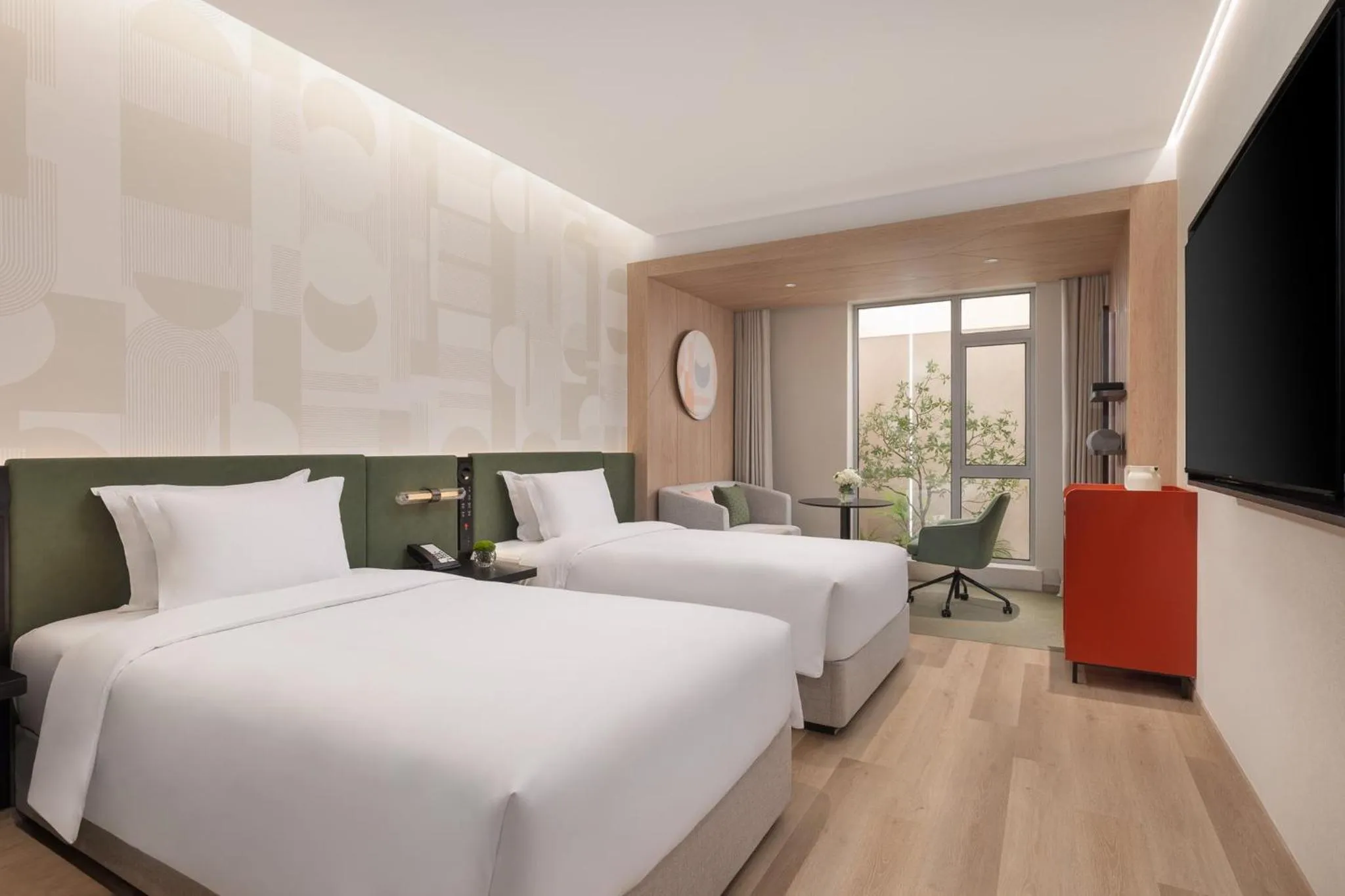 Photo of the whole room, Bed in EVEN Hotel Hangzhou West Lake by IHG