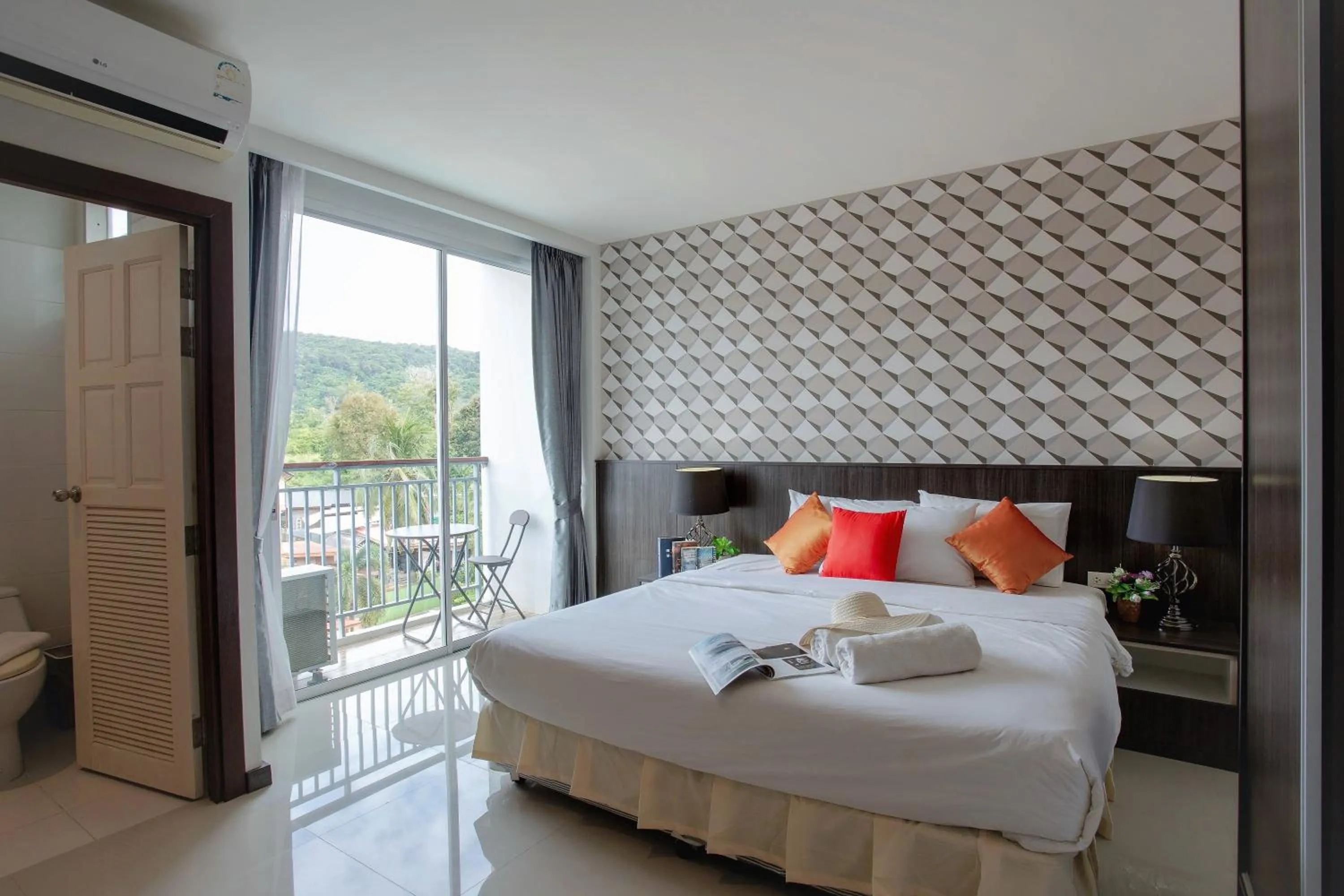 View (from property/room), Bed in The Wings Boutique Hotels Krabi Ko Lanta