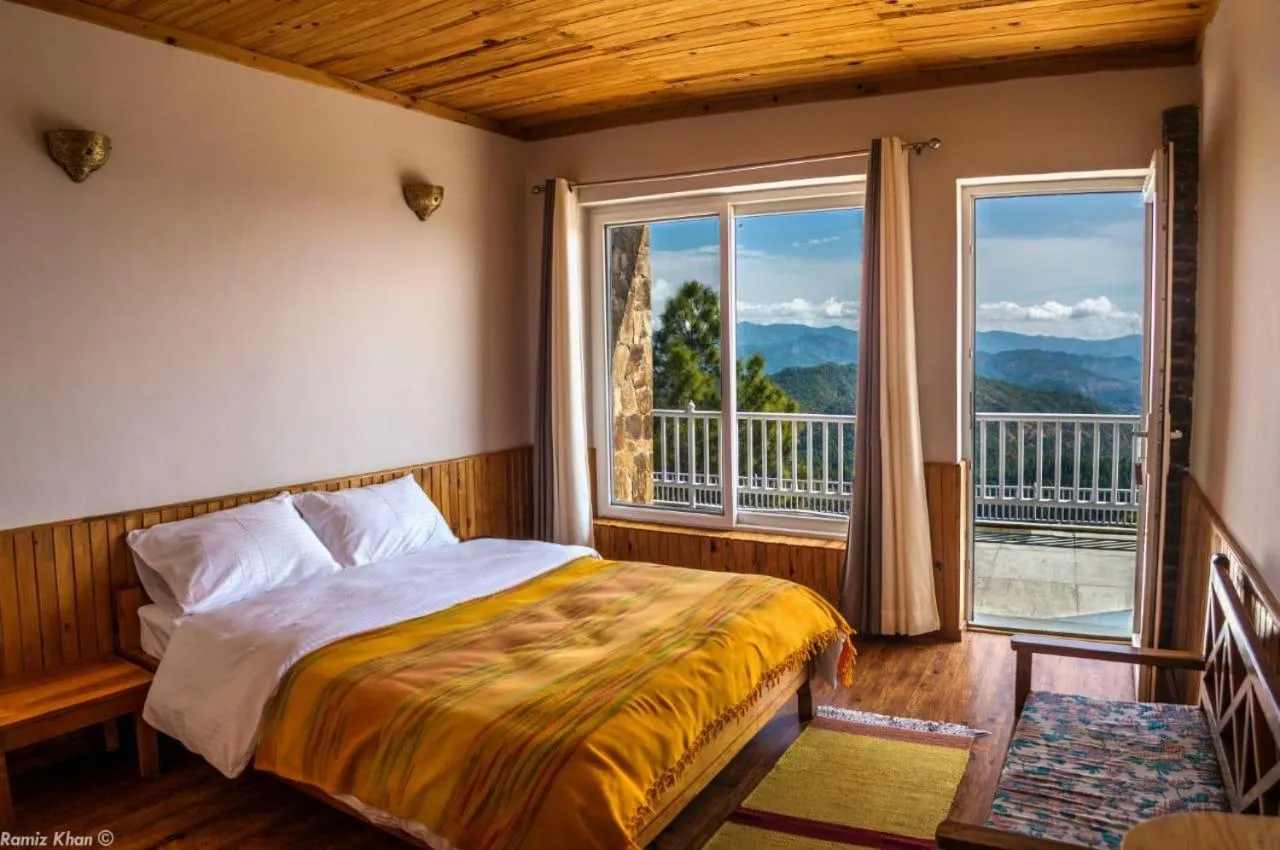 Bed in Kasar Rainbow Yoga Retreat