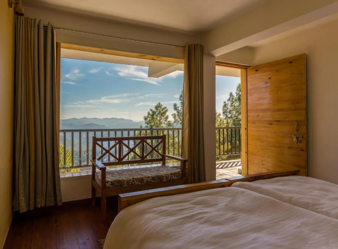 Bed in Kasar Rainbow Yoga Retreat